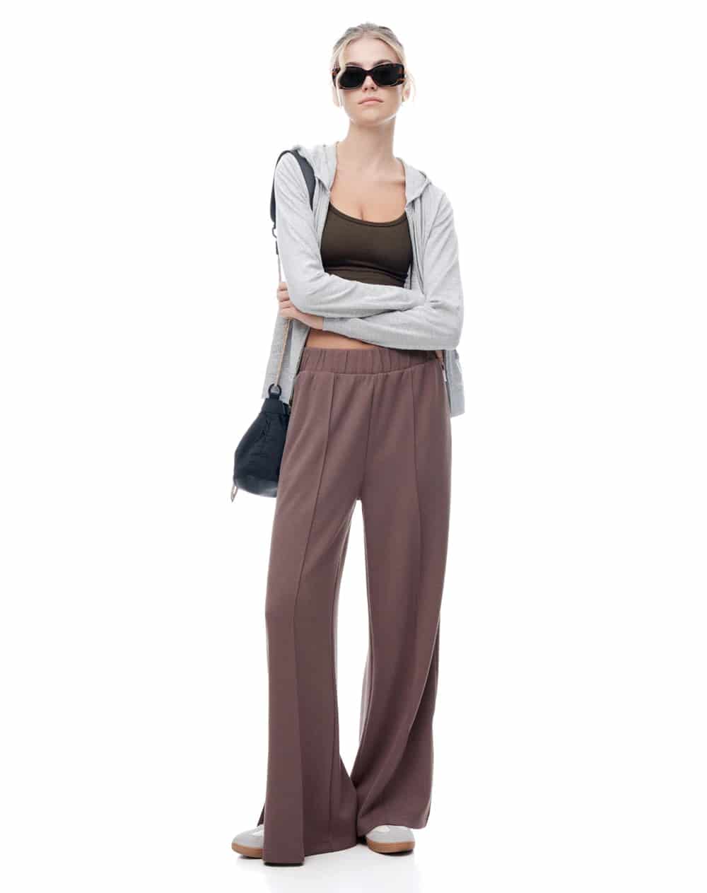 Chaqueta slim algodón gris mujer - miniatura 5