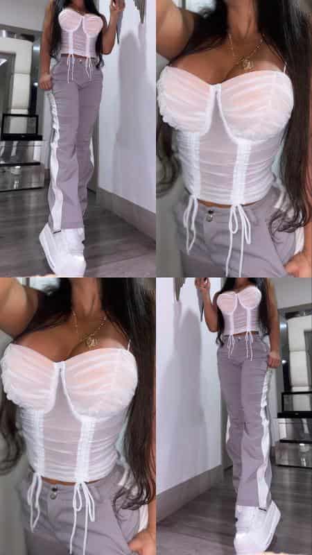 BRALETTE BLANCO TELA - miniatura 2