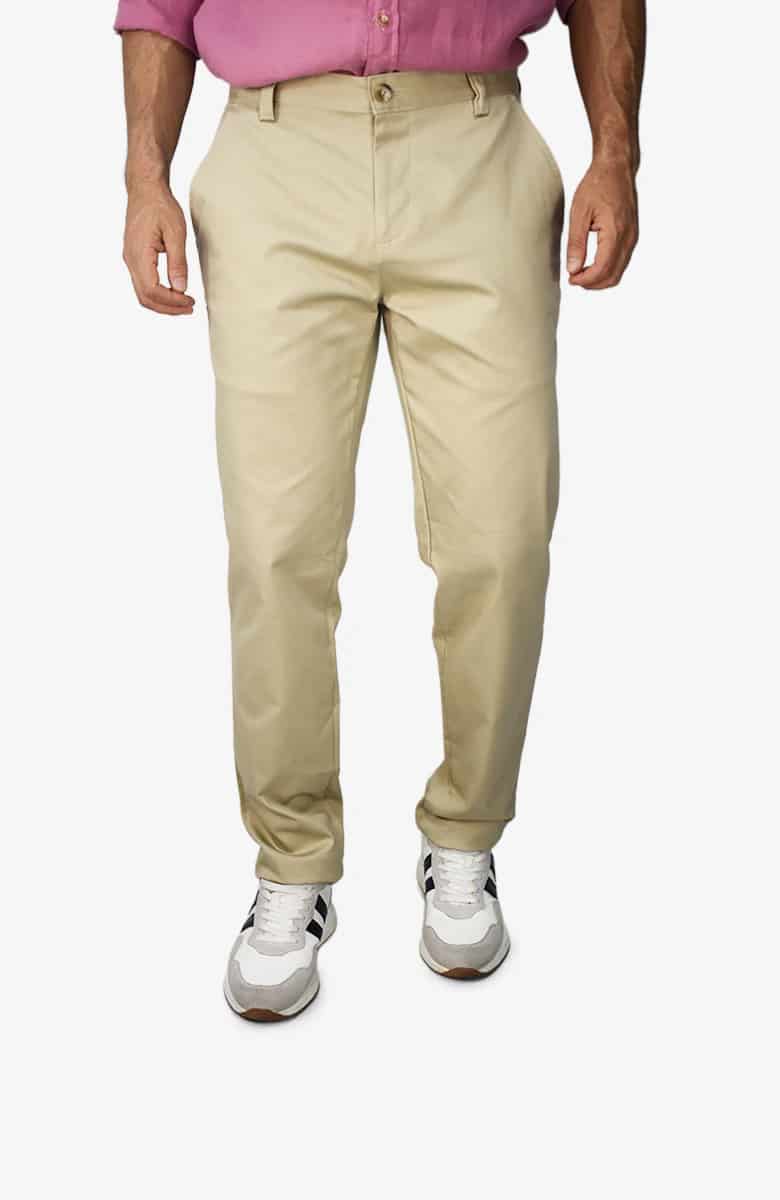 Pantalón de dril texturizado Caqui para Hombre - miniatura 2