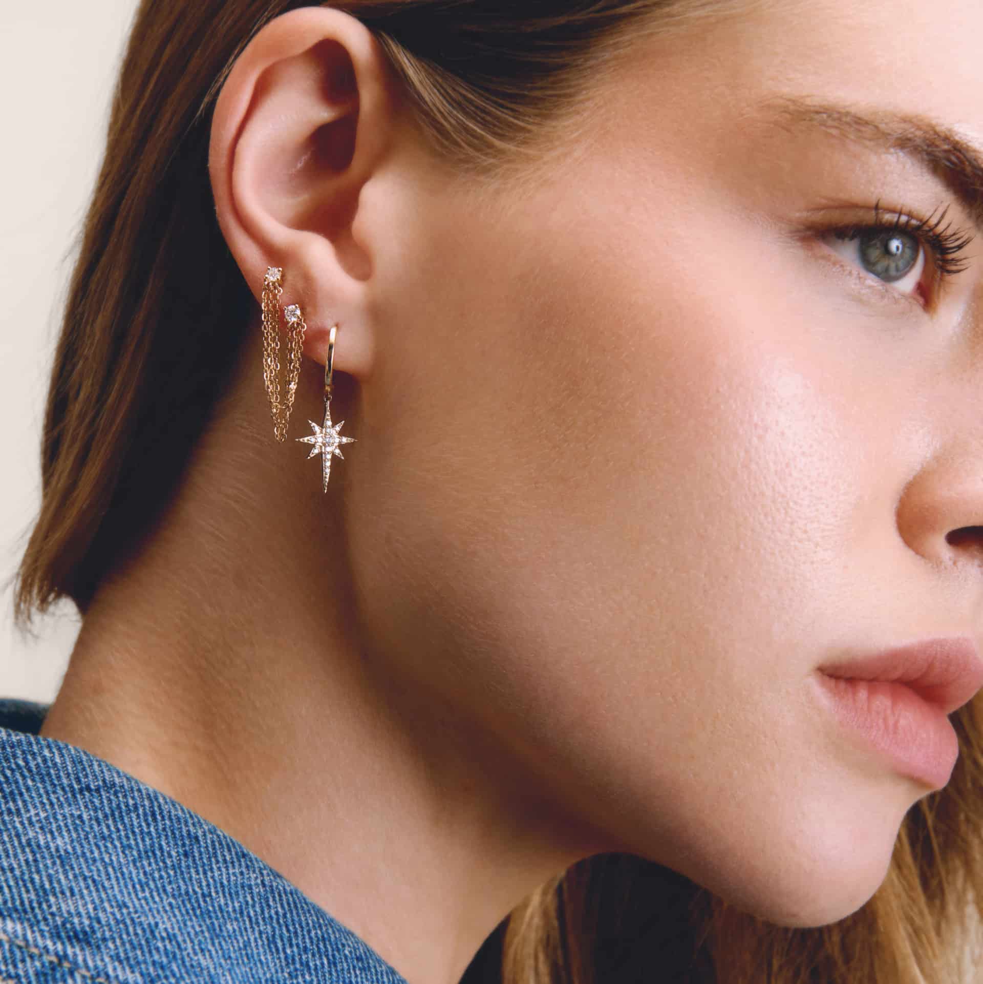Arete Huggie big star - miniatura 4