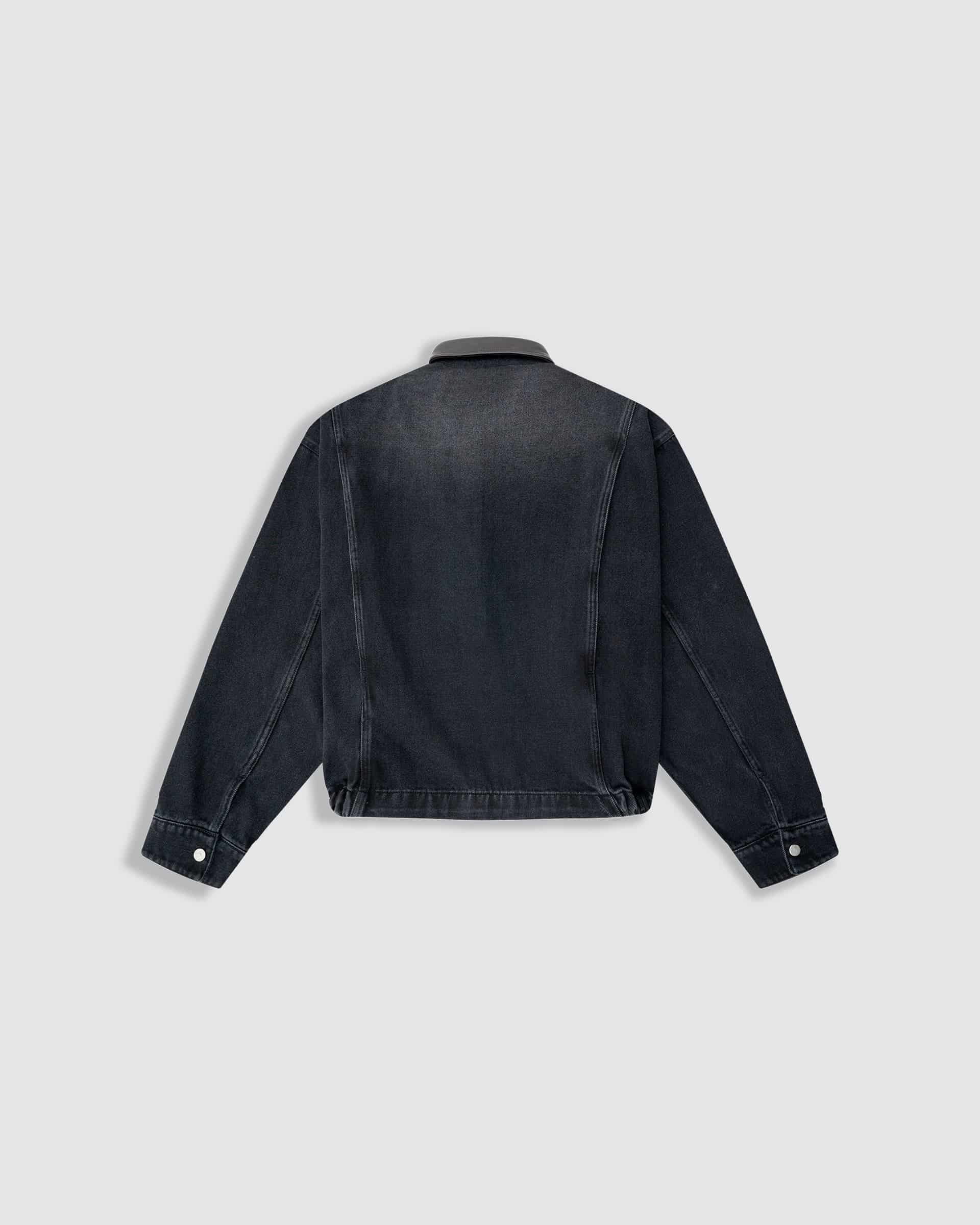 Aviator Denim Jacket - Negro Desgastado - miniatura 5