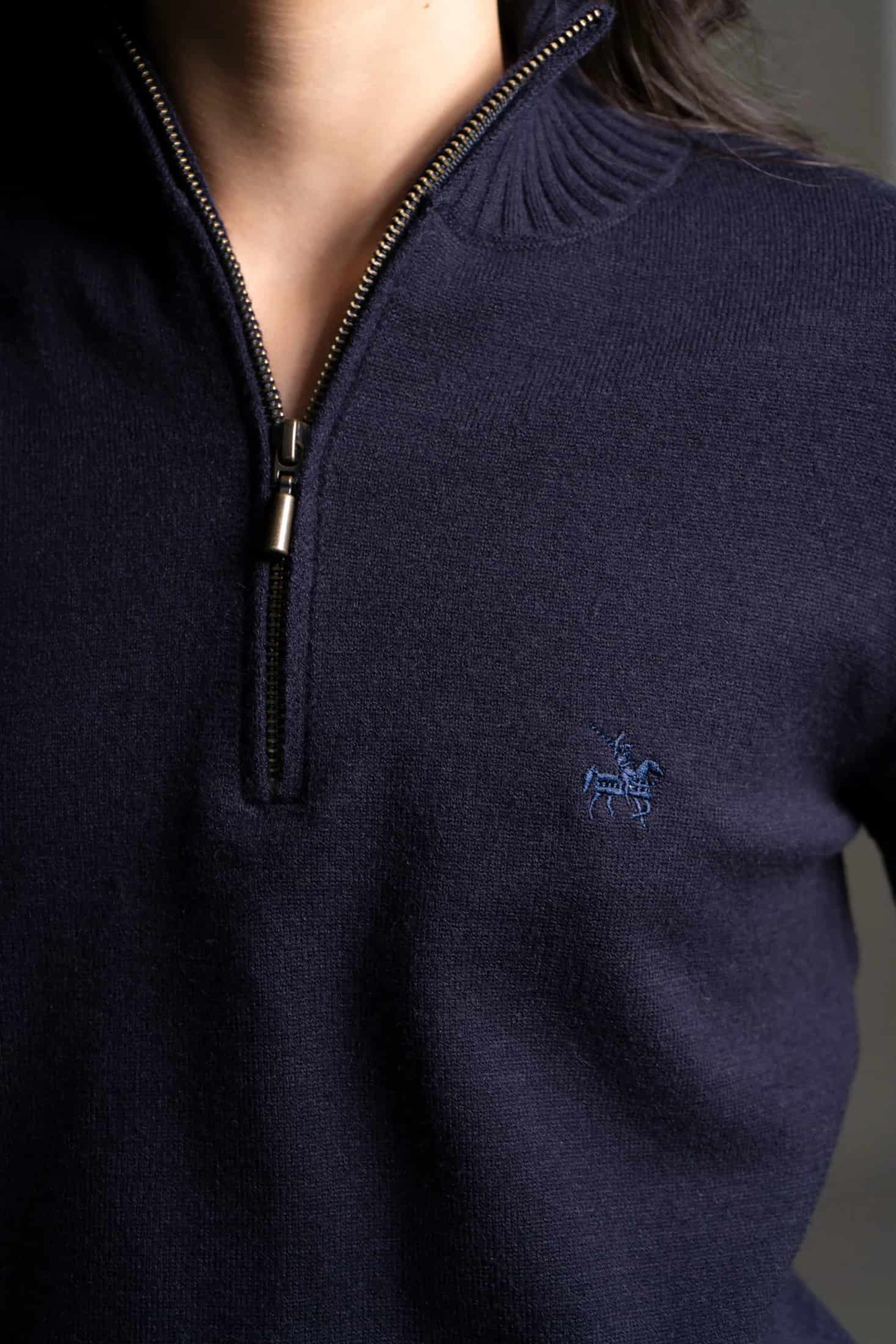 Suéter Go To Halfzip Mujer Azul Oscuro - miniatura 4