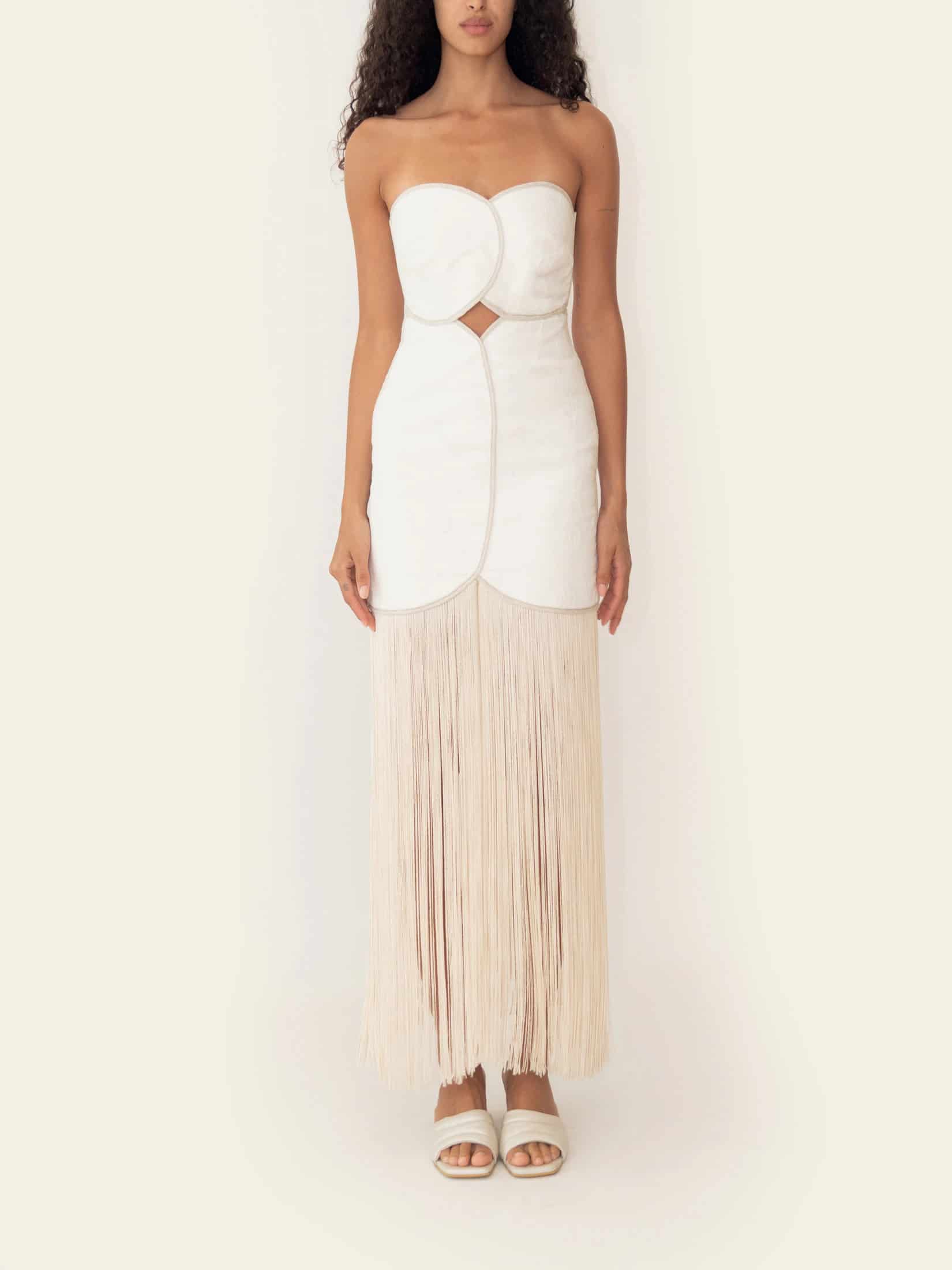 JOAQUINA DRESS IVORY SEASHELLS - miniatura 2