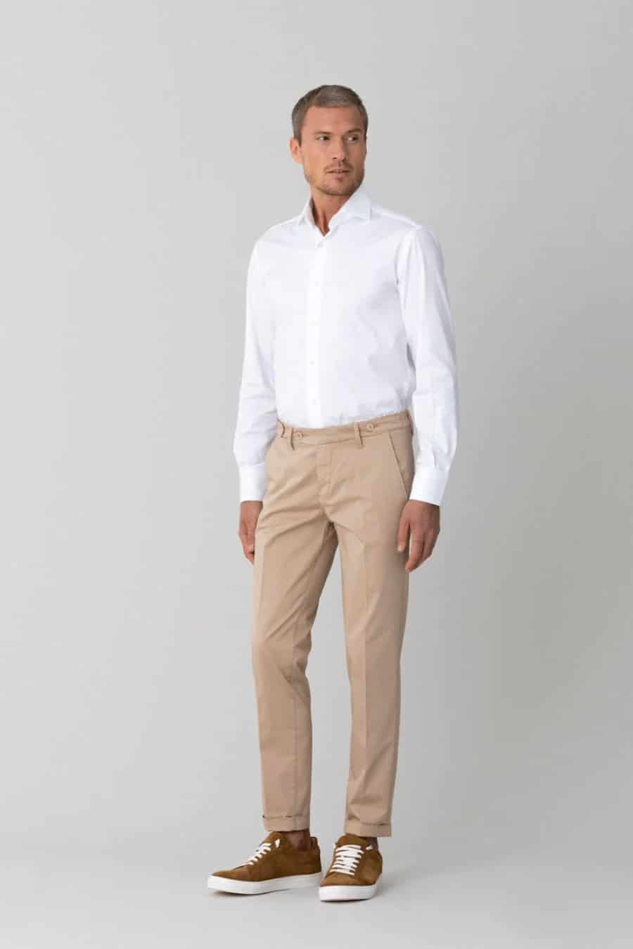 Men's cotton pants beige mauro - miniatura 14