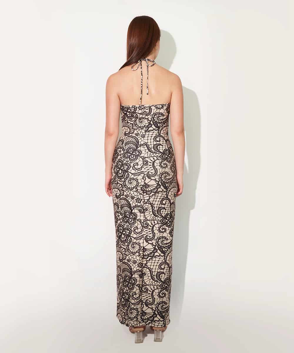 Maxi Dress in Faux Lace - miniatura 3