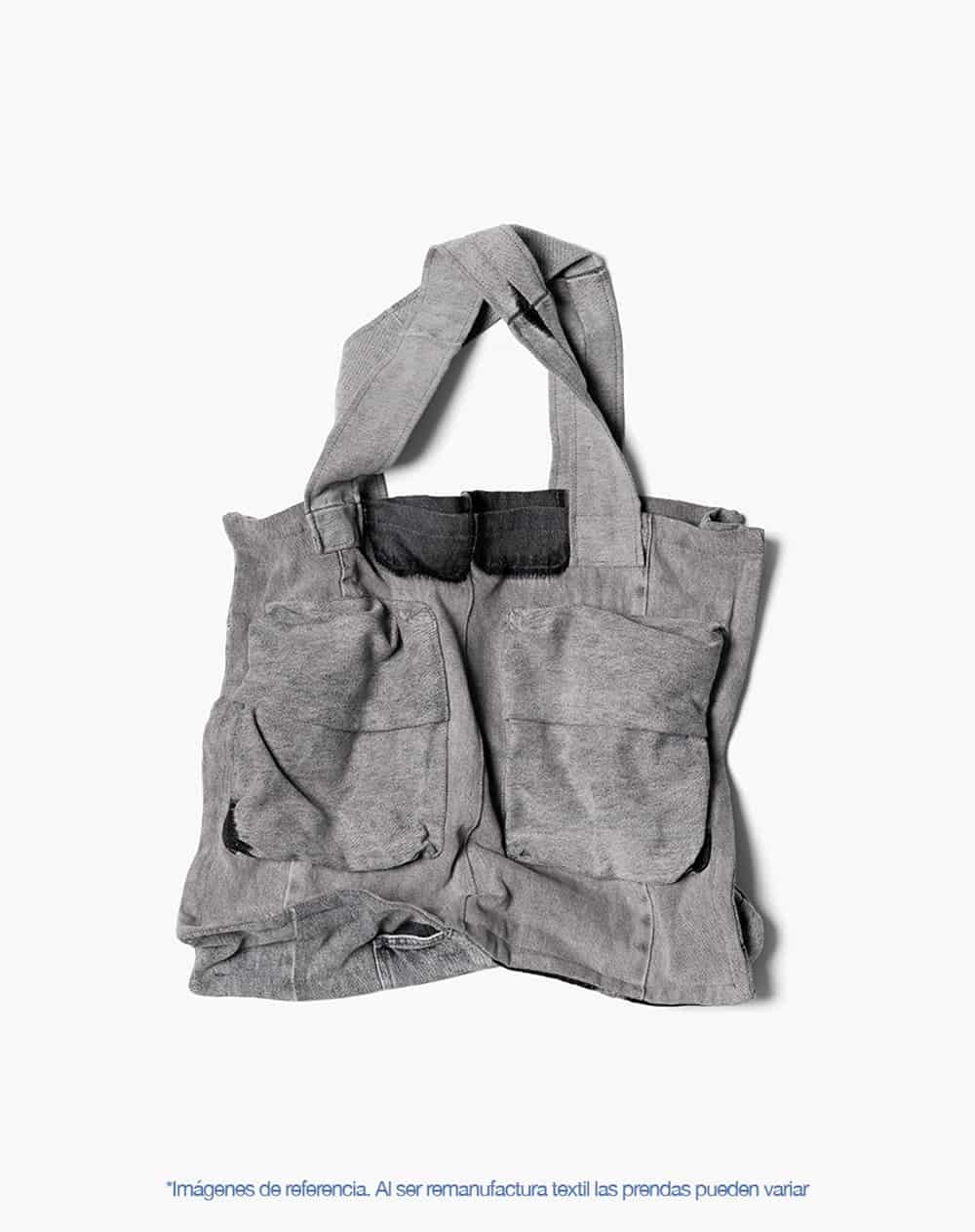 Tote bag denim maxi remanufacturado Gef x Alejandro Crocker mujer - miniatura 2