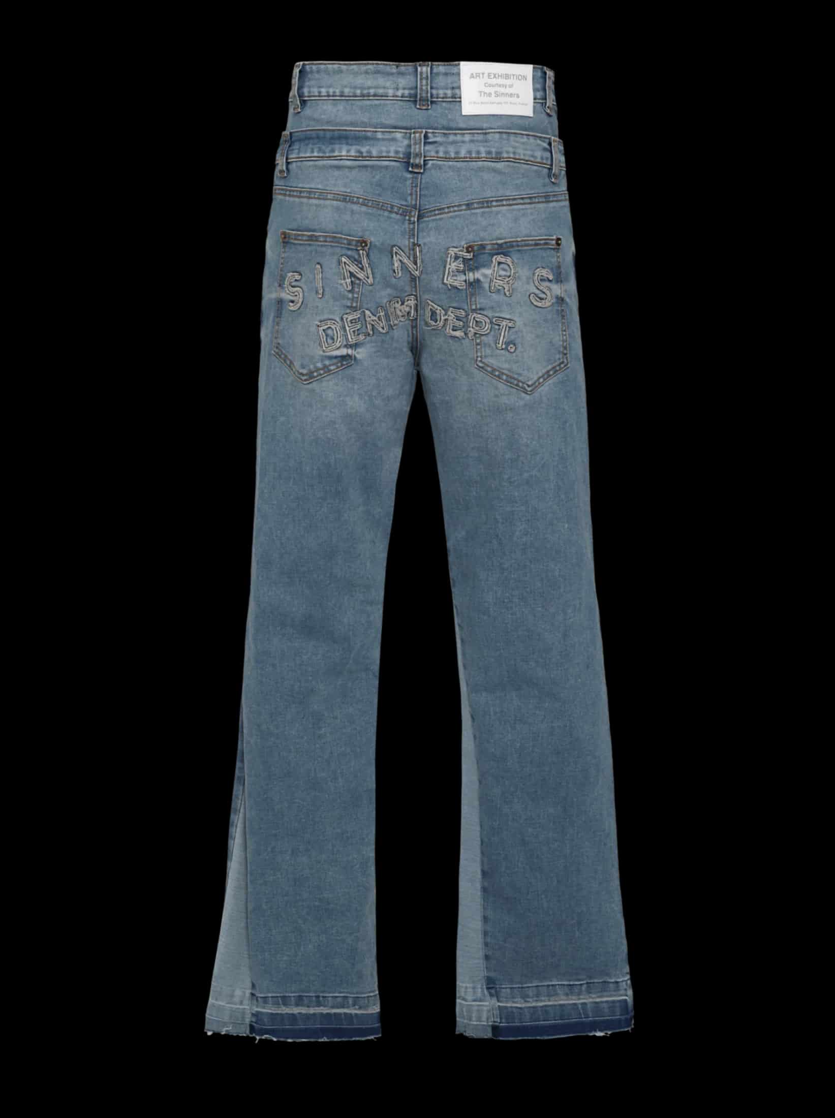DOUBLE BLUE FLARED JEANS - miniatura 4