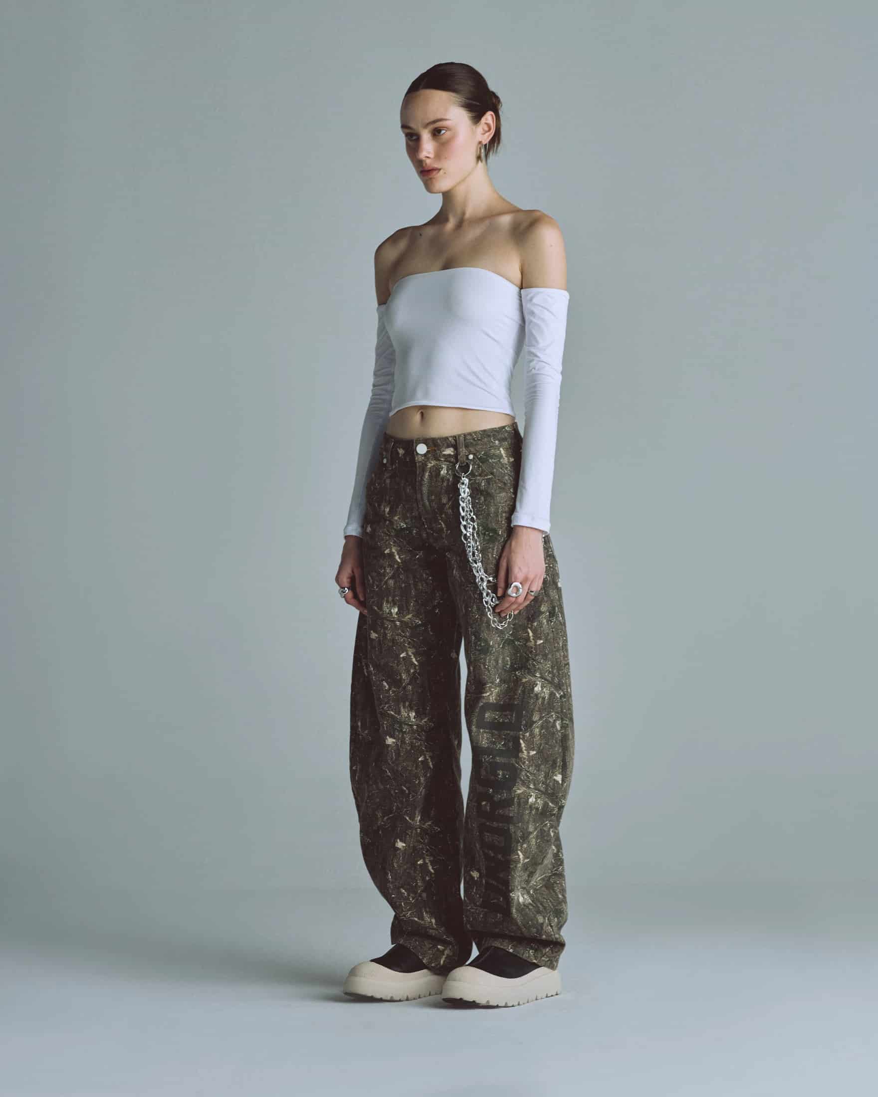 Basics Off Shoulder Long Sleeve Top White - miniatura 4