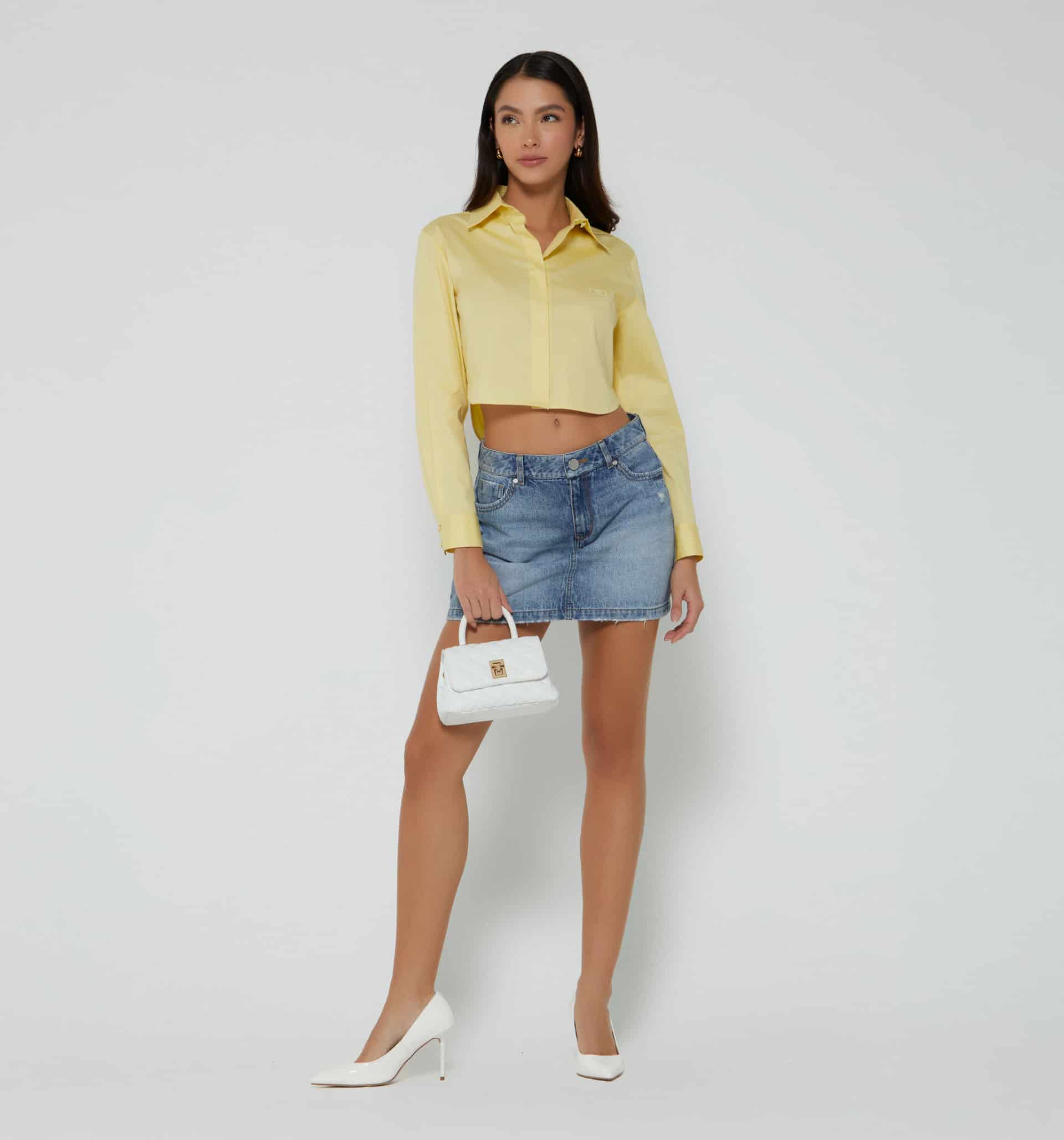 Blusa camisera boxy manga larga - miniatura 1