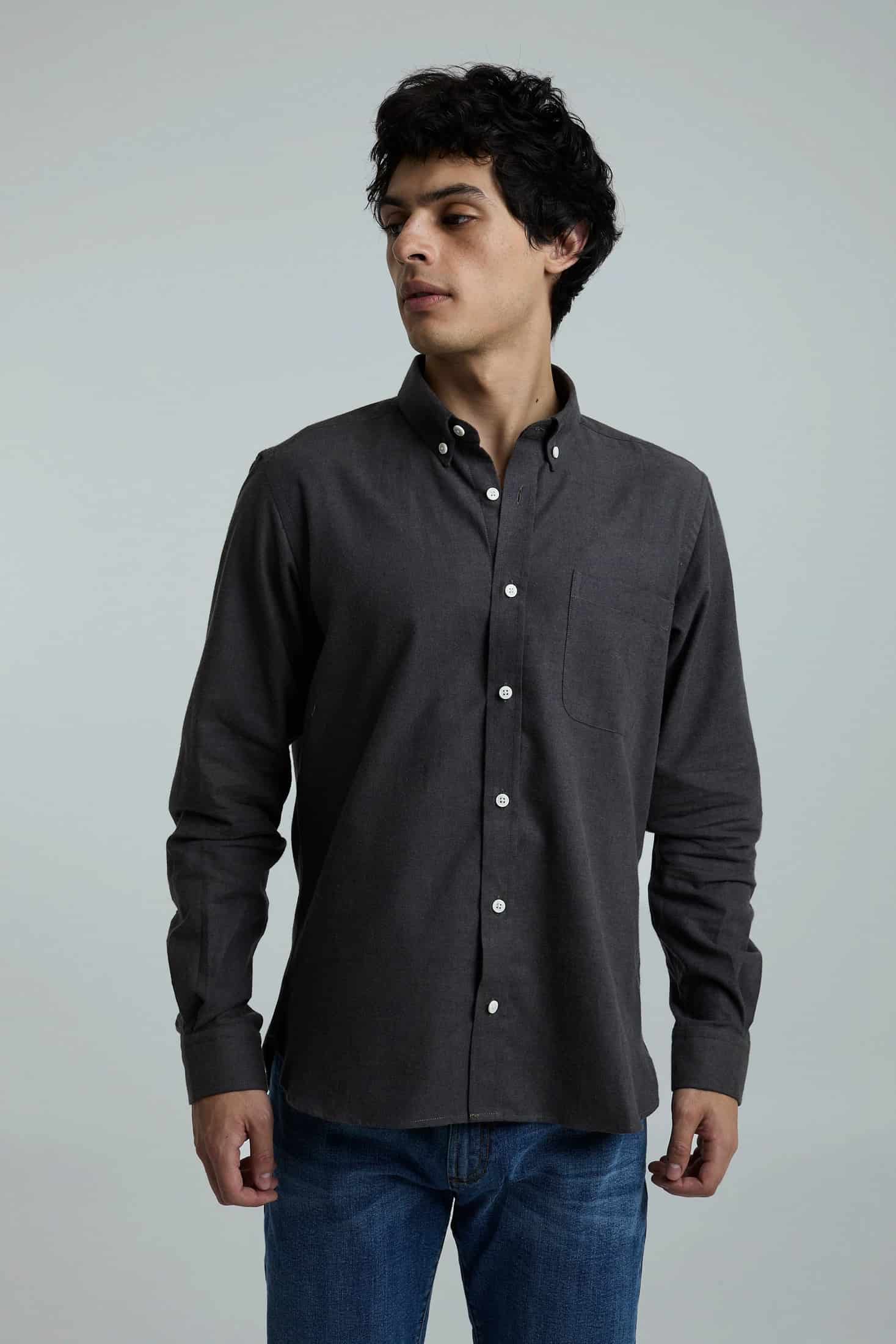 Camisa twill verde - miniatura 1