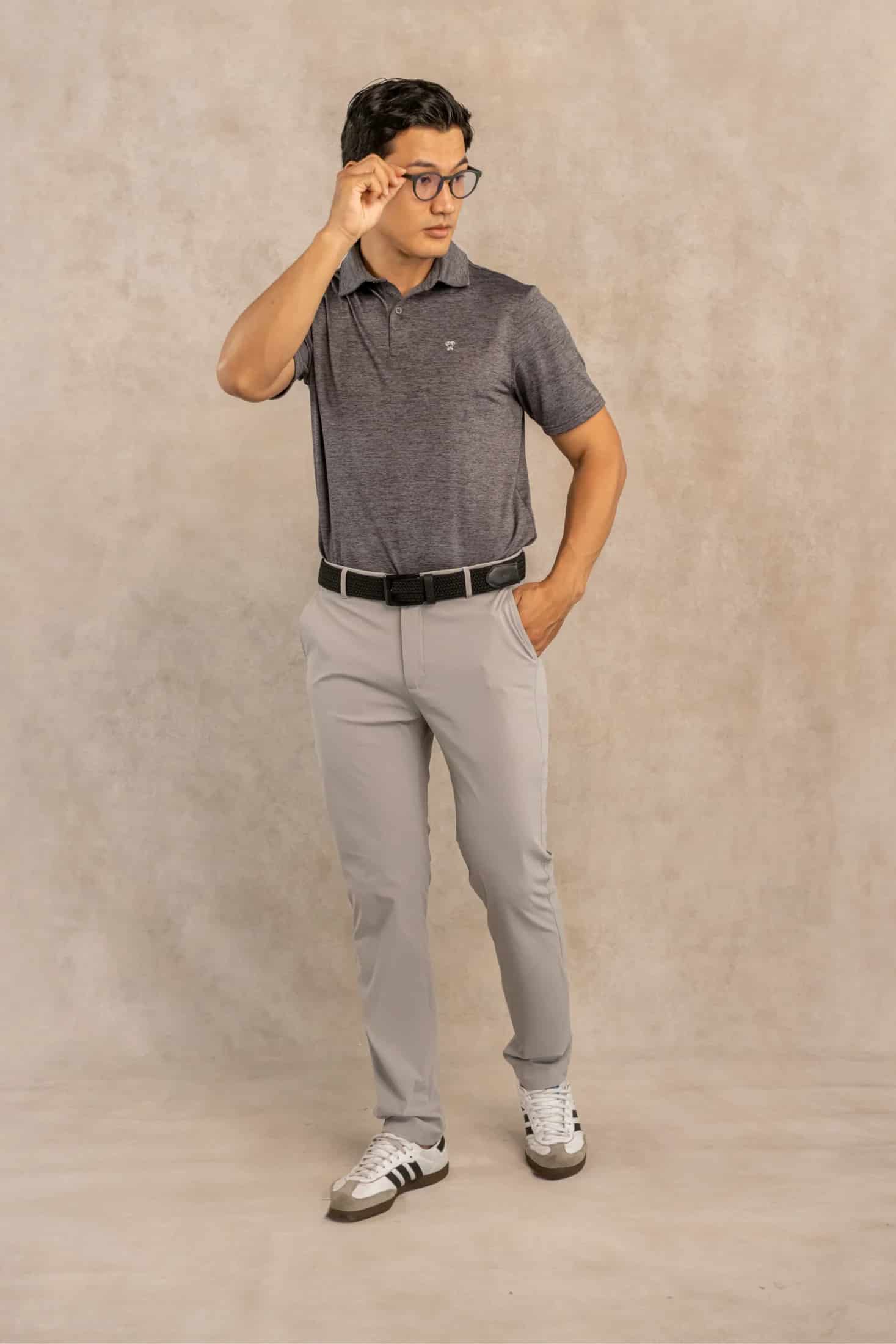 Polo Performance Antiarrugas Gris Jaspe - miniatura 8