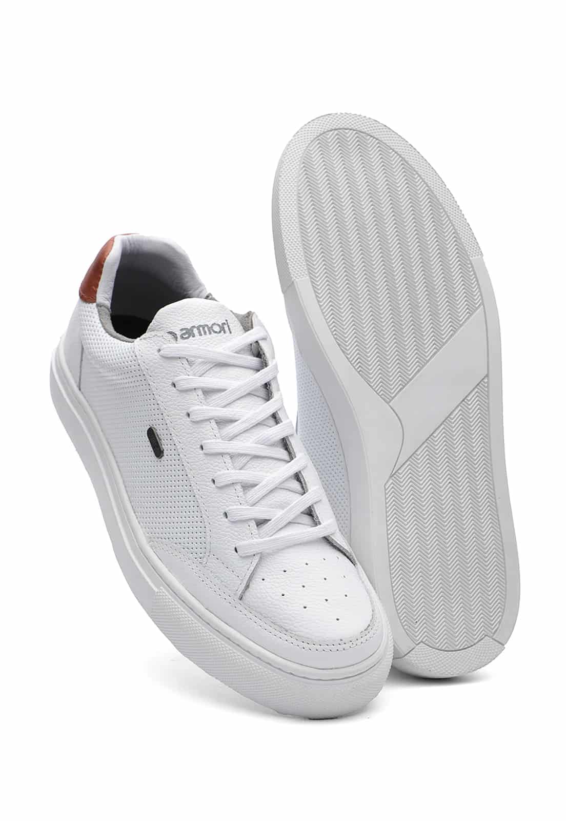 Tenis de cuero para hombre color blanco| Armori x Los Caballeros - miniatura 7