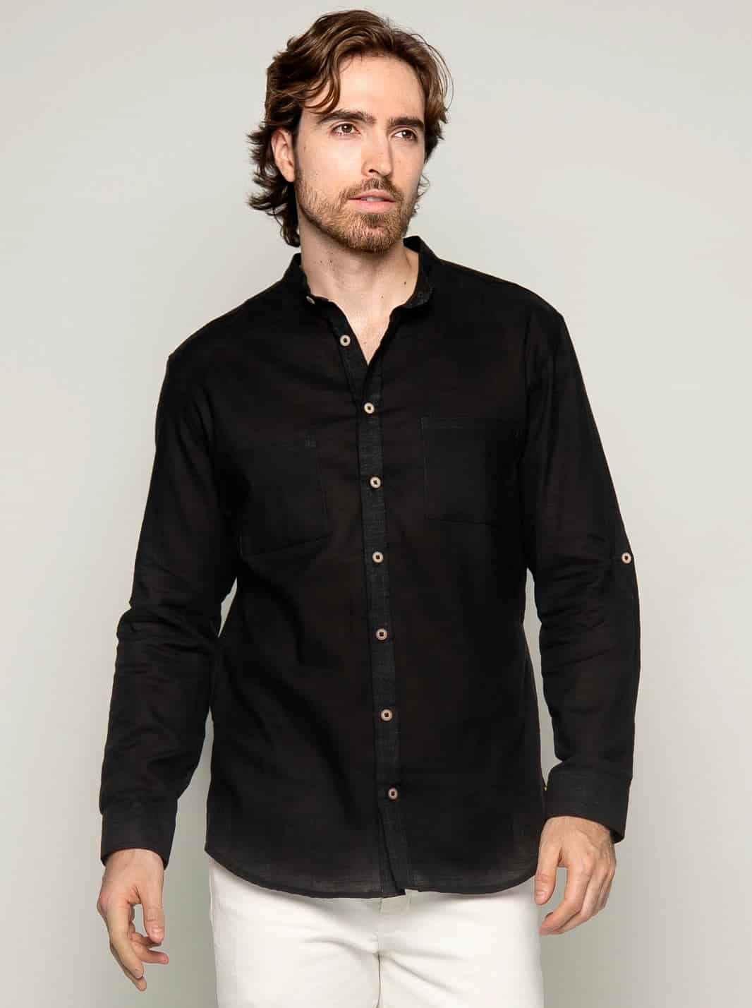 CAMISA MEMORIA LINO ALGODÓN - miniatura 5