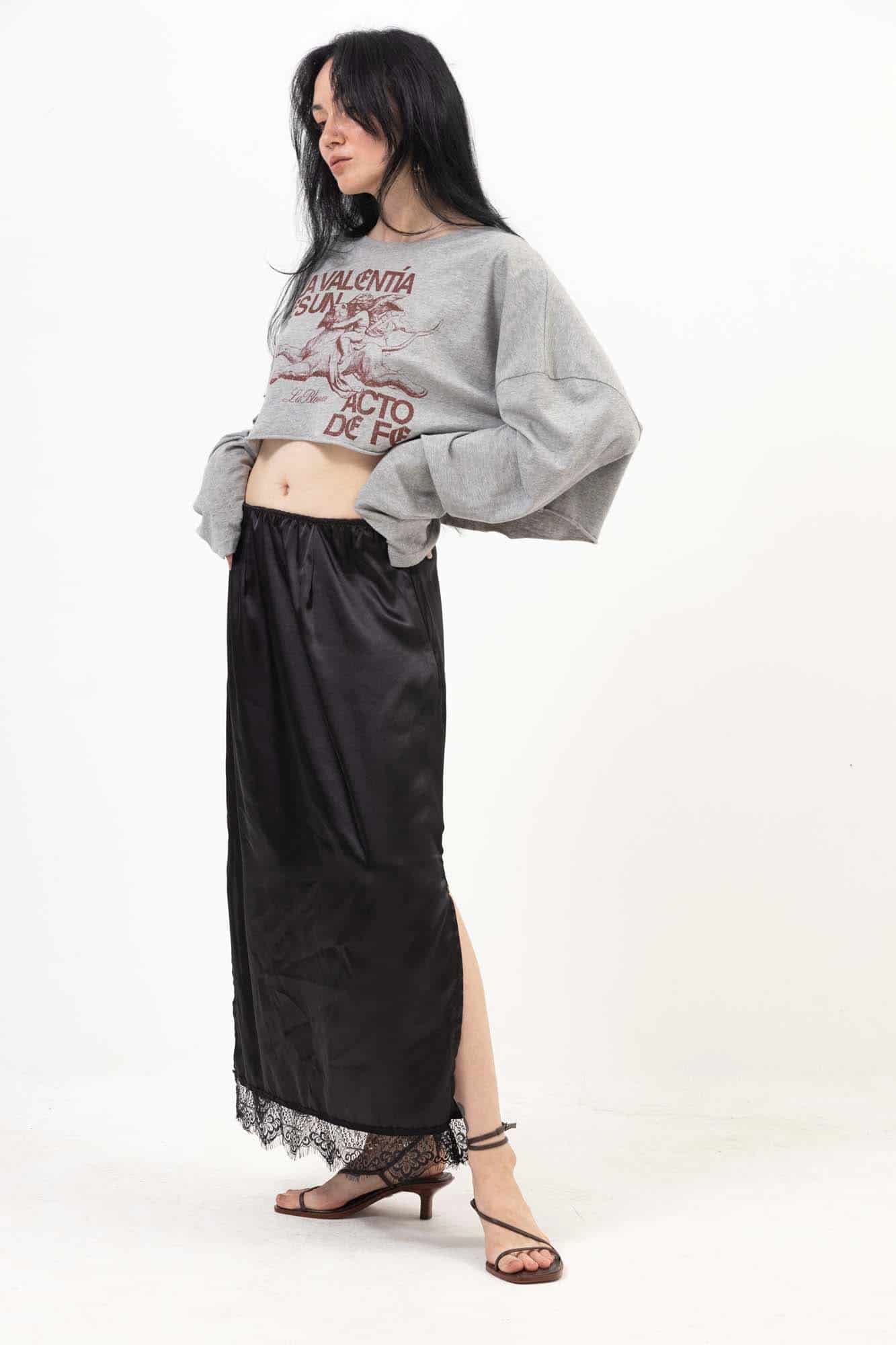 SATIN SKIRT - miniatura 3