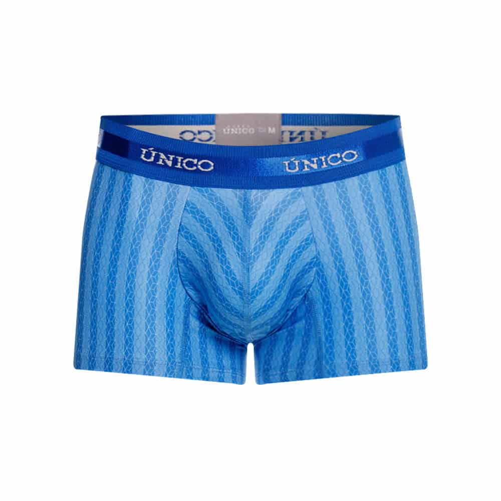 BOXER CORTO CISELADO AZUL - miniatura 1