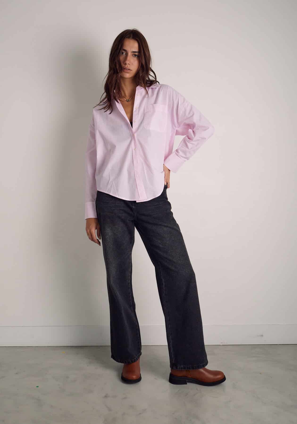 Camisa M Antonella Rayas Del Rosado - miniatura 2