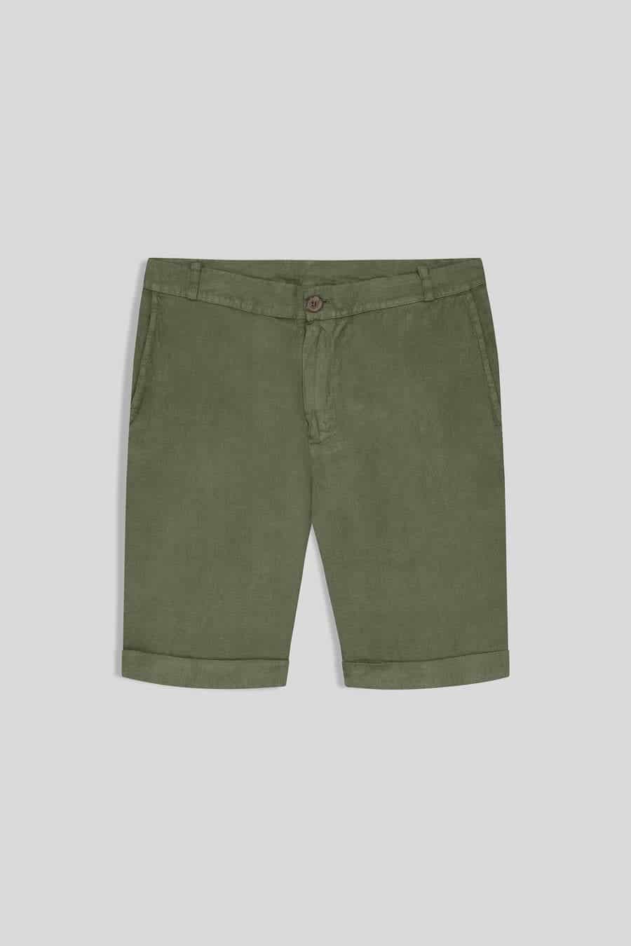 Men's linen bermuda green - miniatura 1