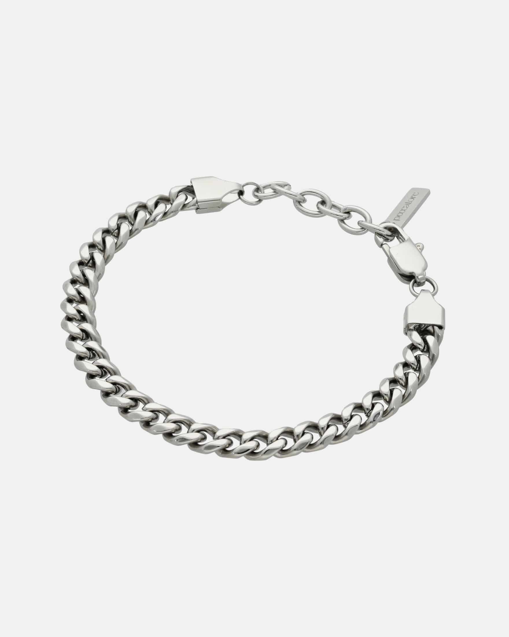 Pulsera Cubana 6 mm (Plateada) - miniatura 1