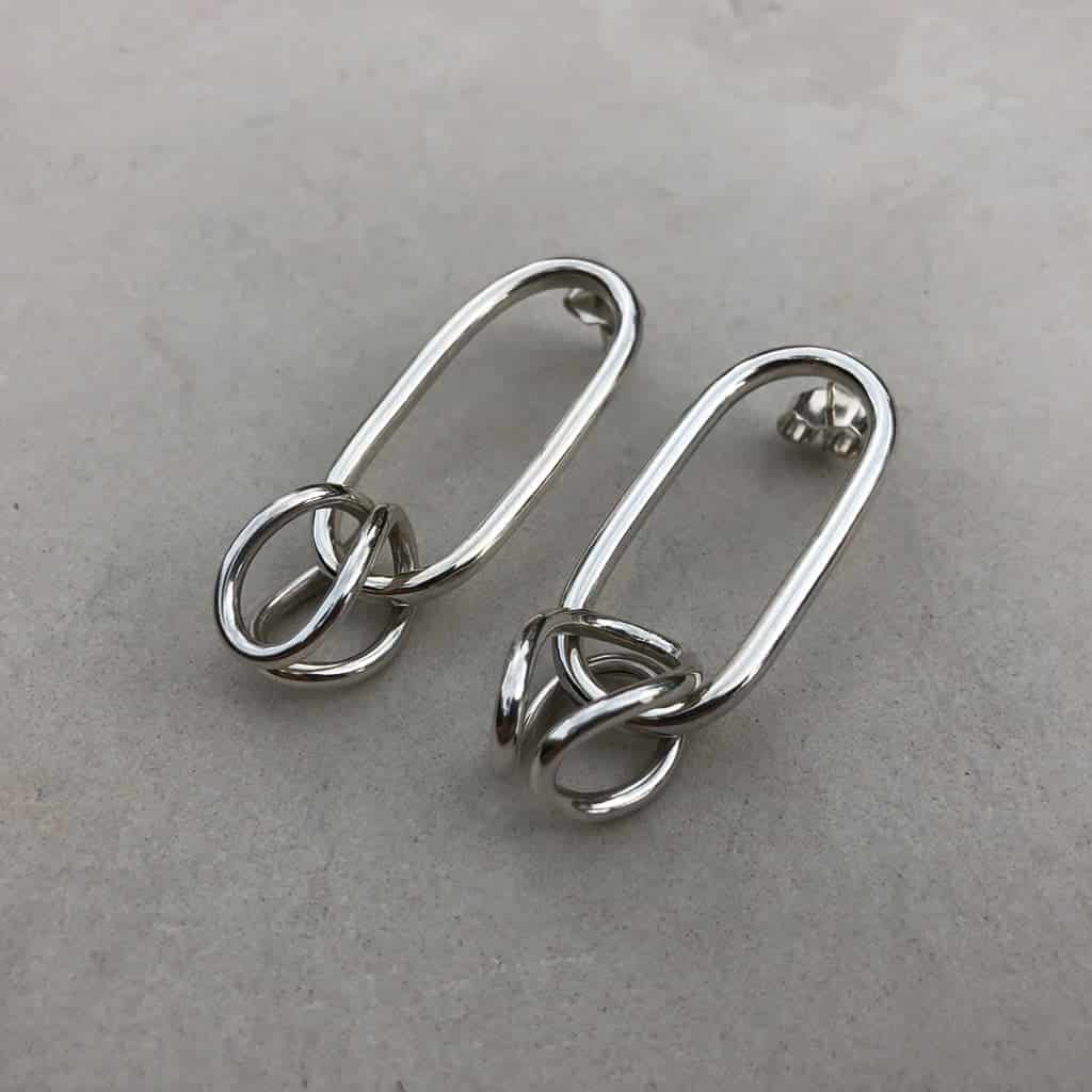 ARETES LINK PLATA - miniatura 2
