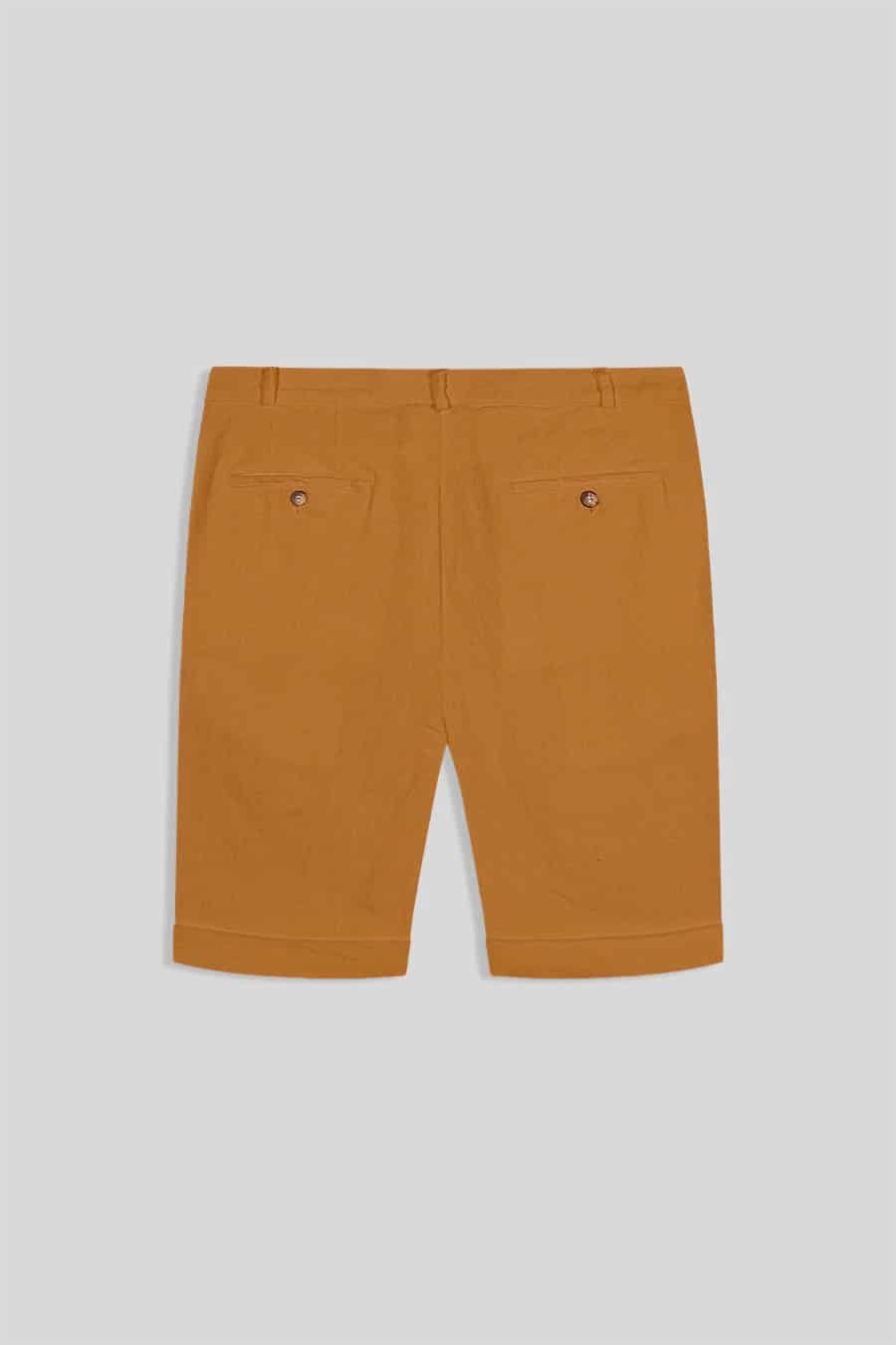 Men's linen bermuda sudan brown - miniatura 2
