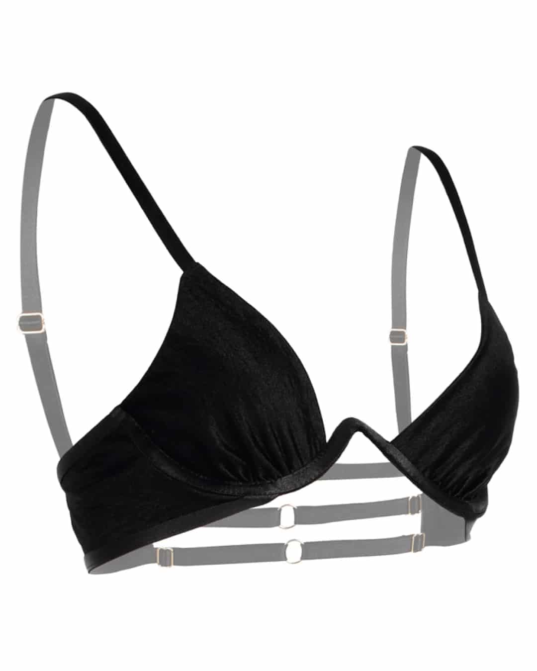 Brasier brillante - SO SEXY NEGRO Talla: XL - miniatura 4