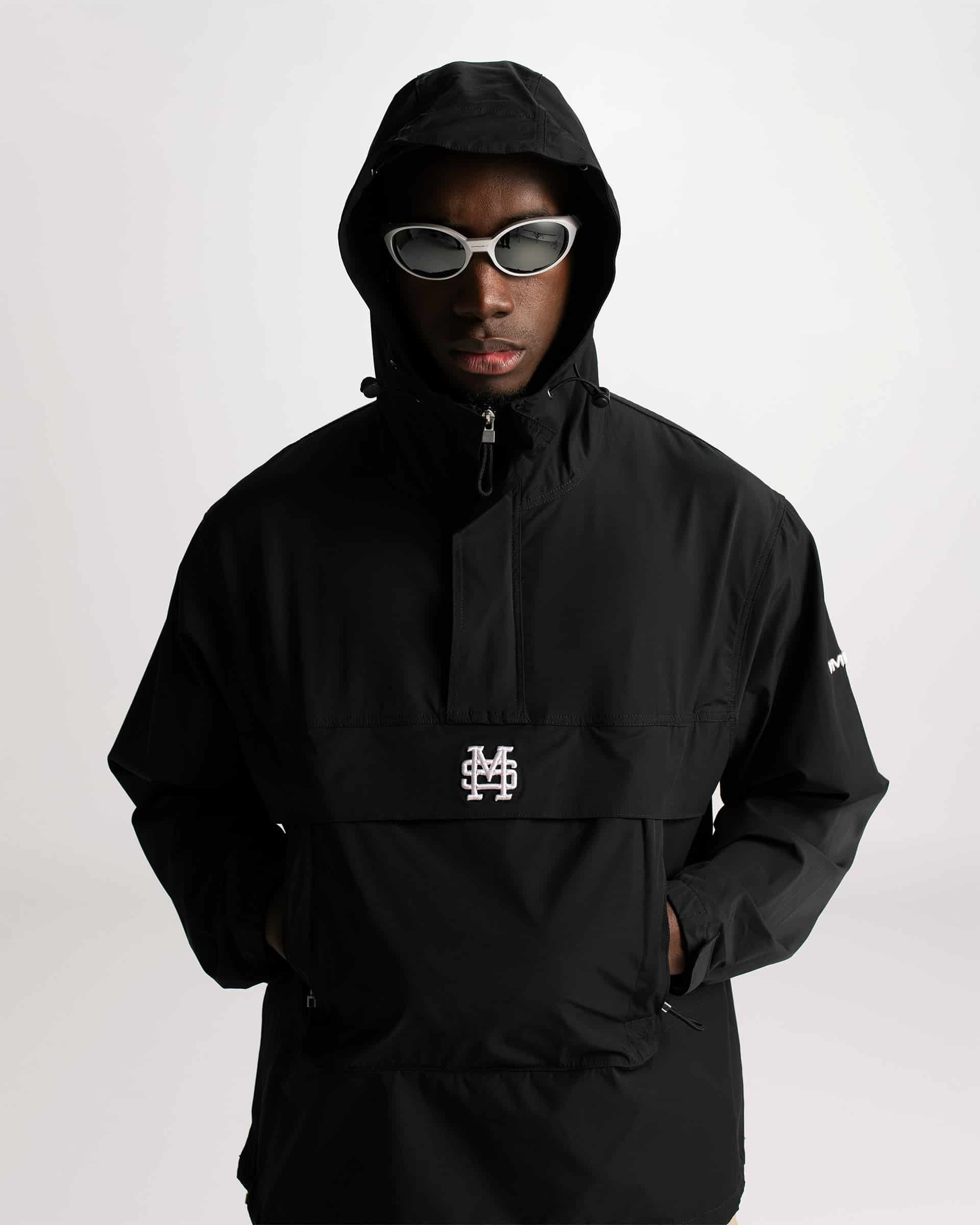 Monoic Windbreaker Jacket - Negro Oscuro - miniatura 7