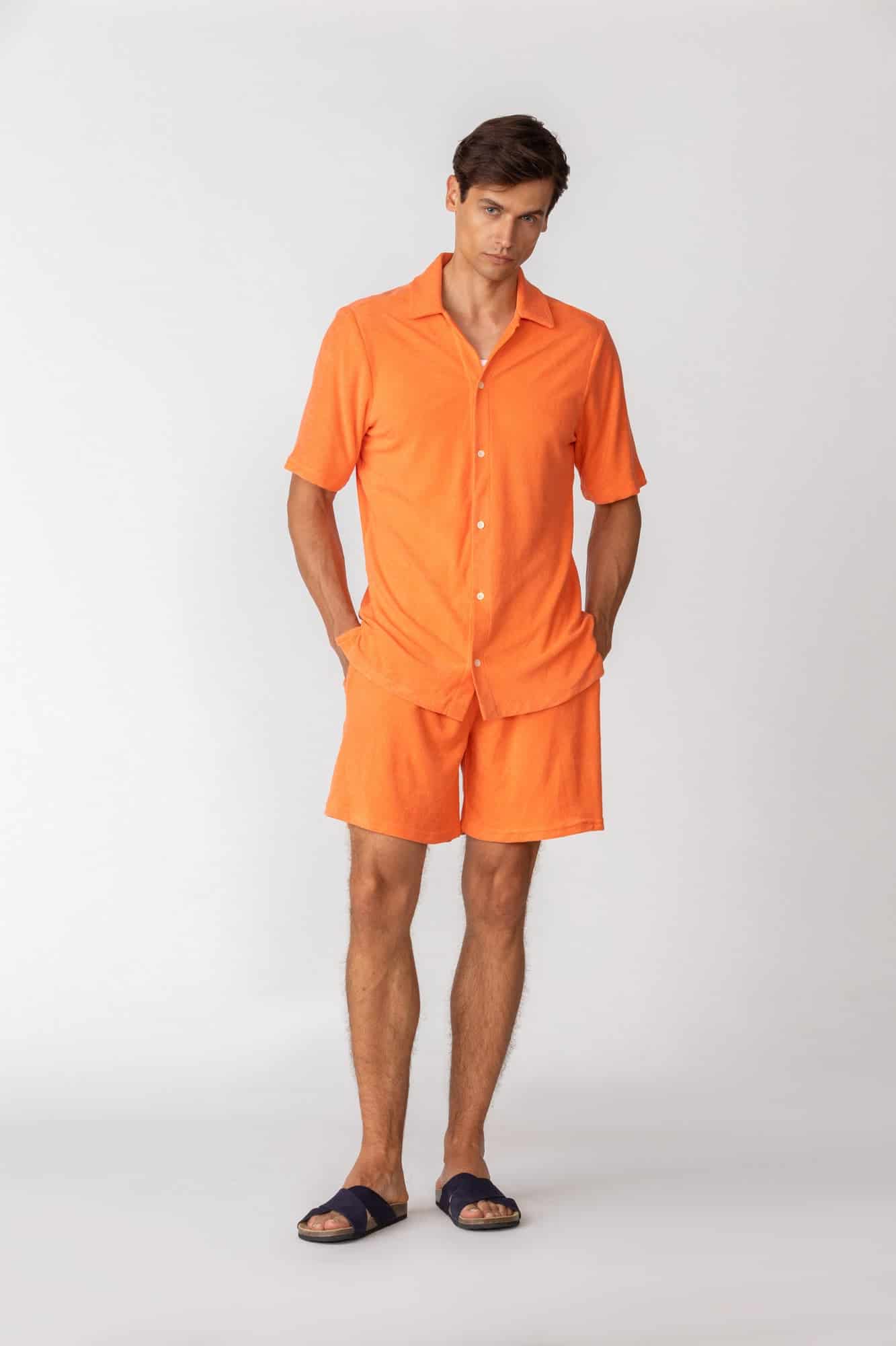 Men's hemp shorts orange - miniatura 1