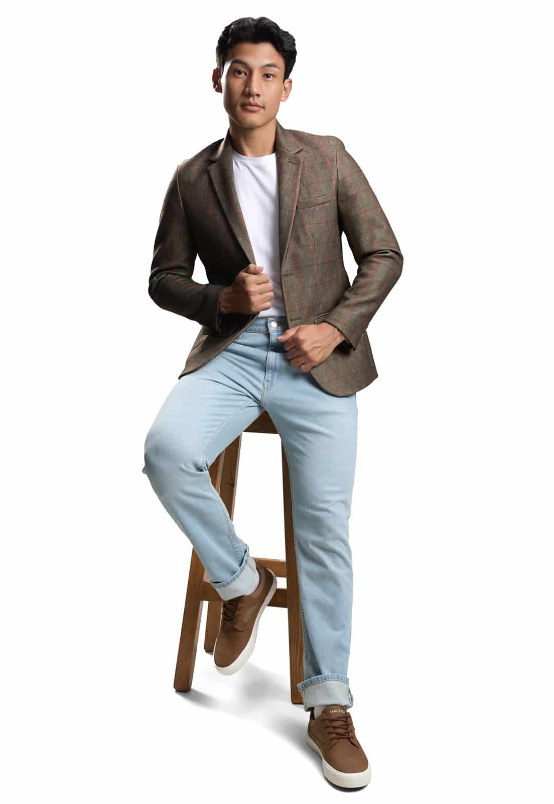 Blazer estampado verde a cuadros - miniatura 5