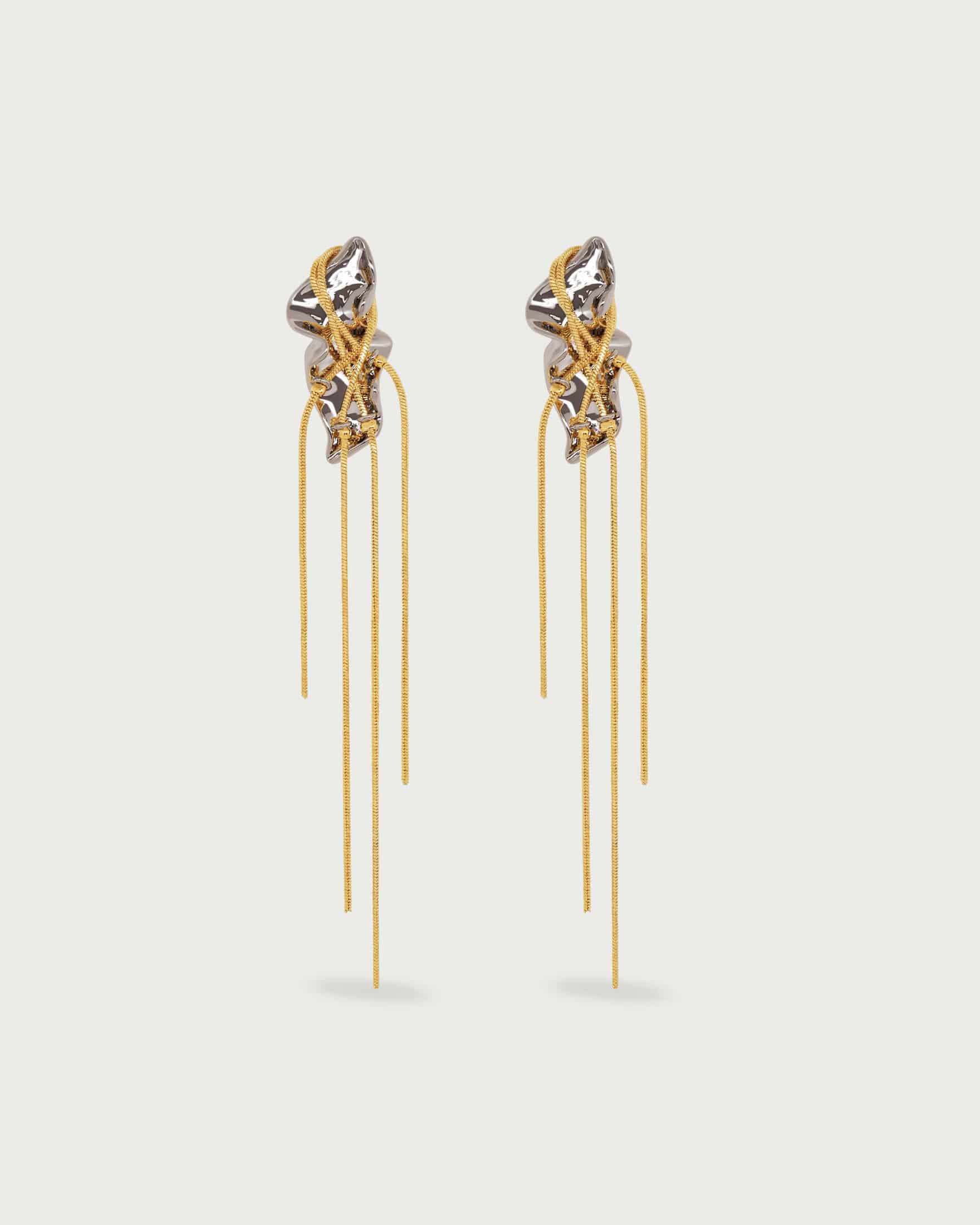 Aretes Irregulares Cadenas - miniatura 3