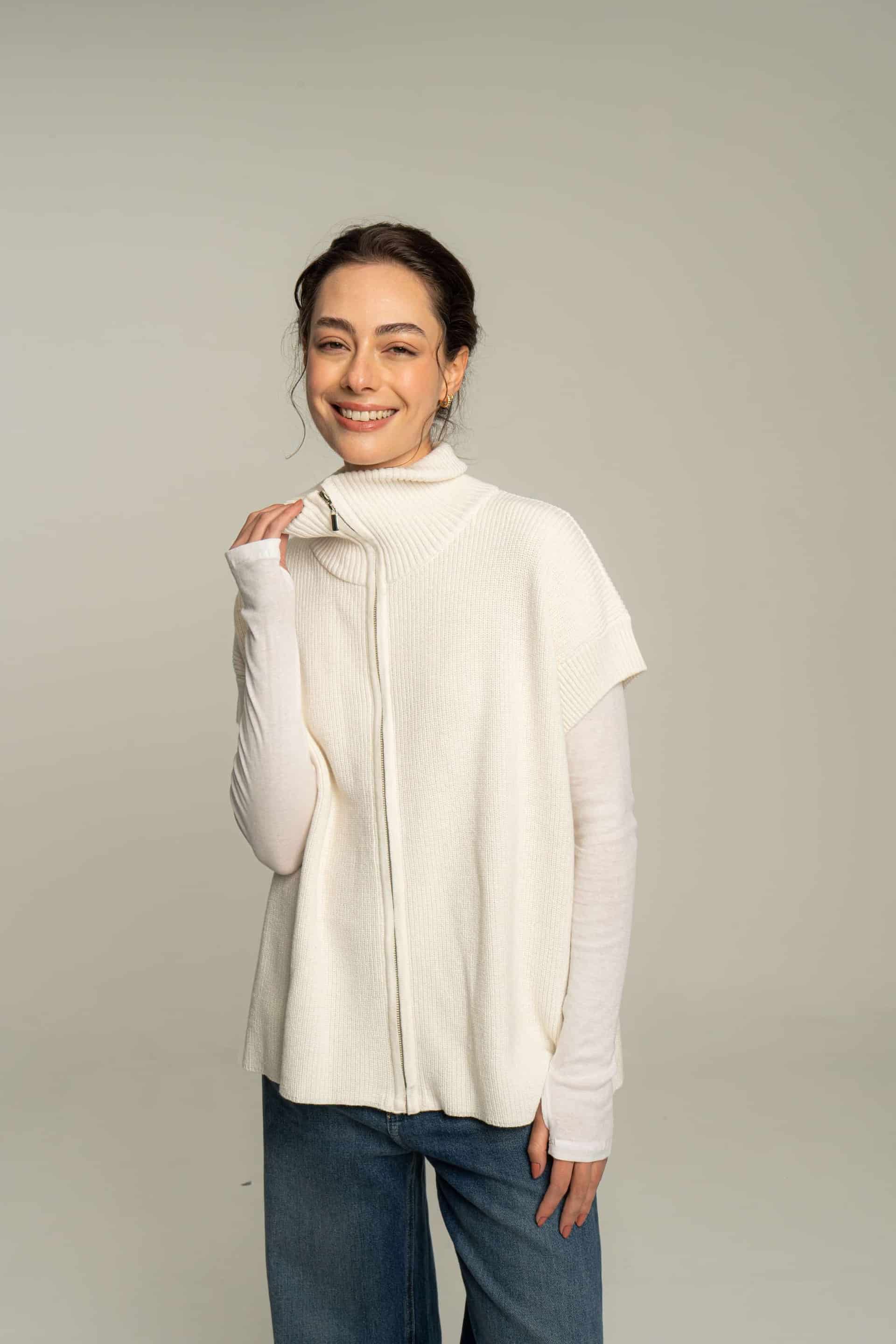 Chaleco zipper - crudo - miniatura 4