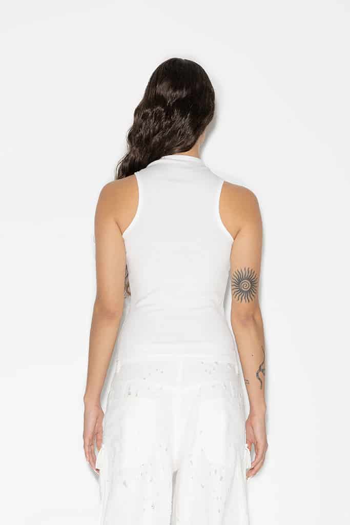 White Monogram Tank Top | Mujer - miniatura 3