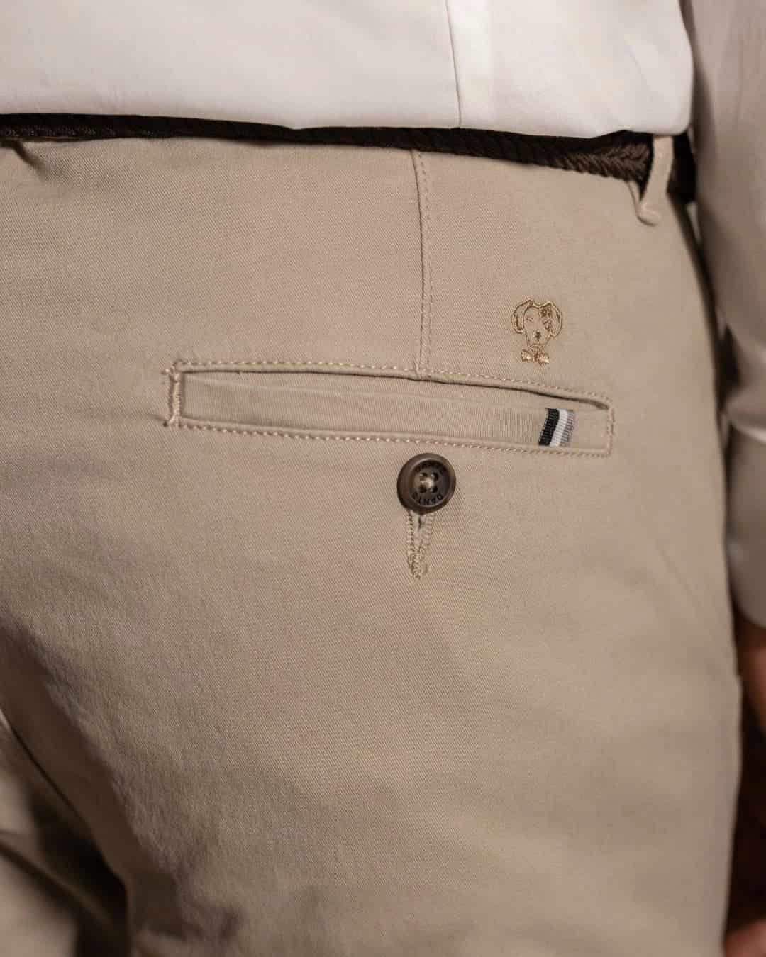Pantalon Elastico Taupe - Talla Regular - miniatura 2