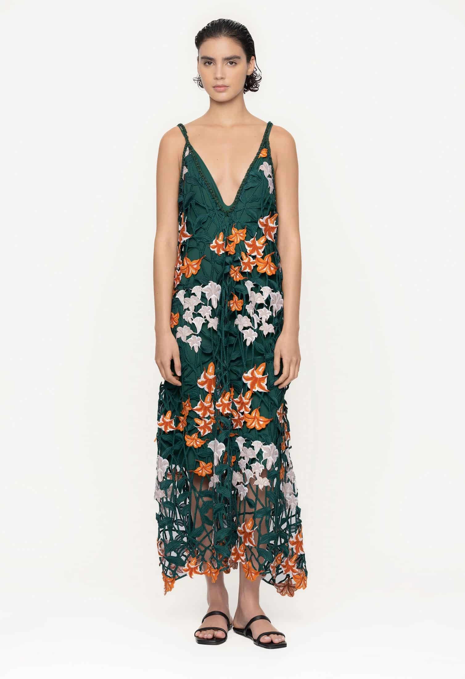 Hierbaluisa Sabanero Nocturno Crochet Maxi Dress - miniatura 1