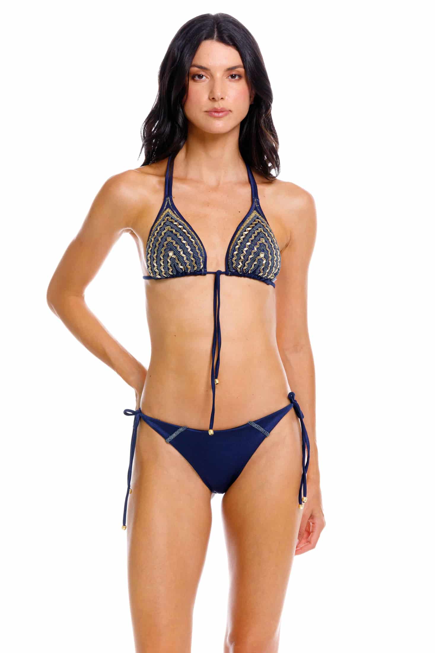 Panty con Tiras de Bikini Dark Blue - miniatura 2