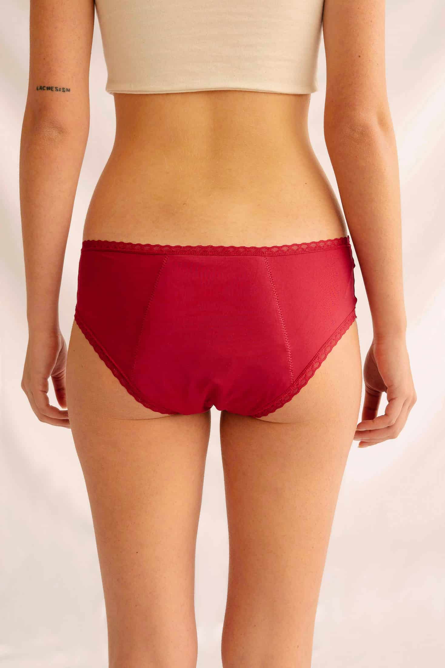 Calzones Menstruales  | Descaderado Rojo súper absorbente - miniatura 6