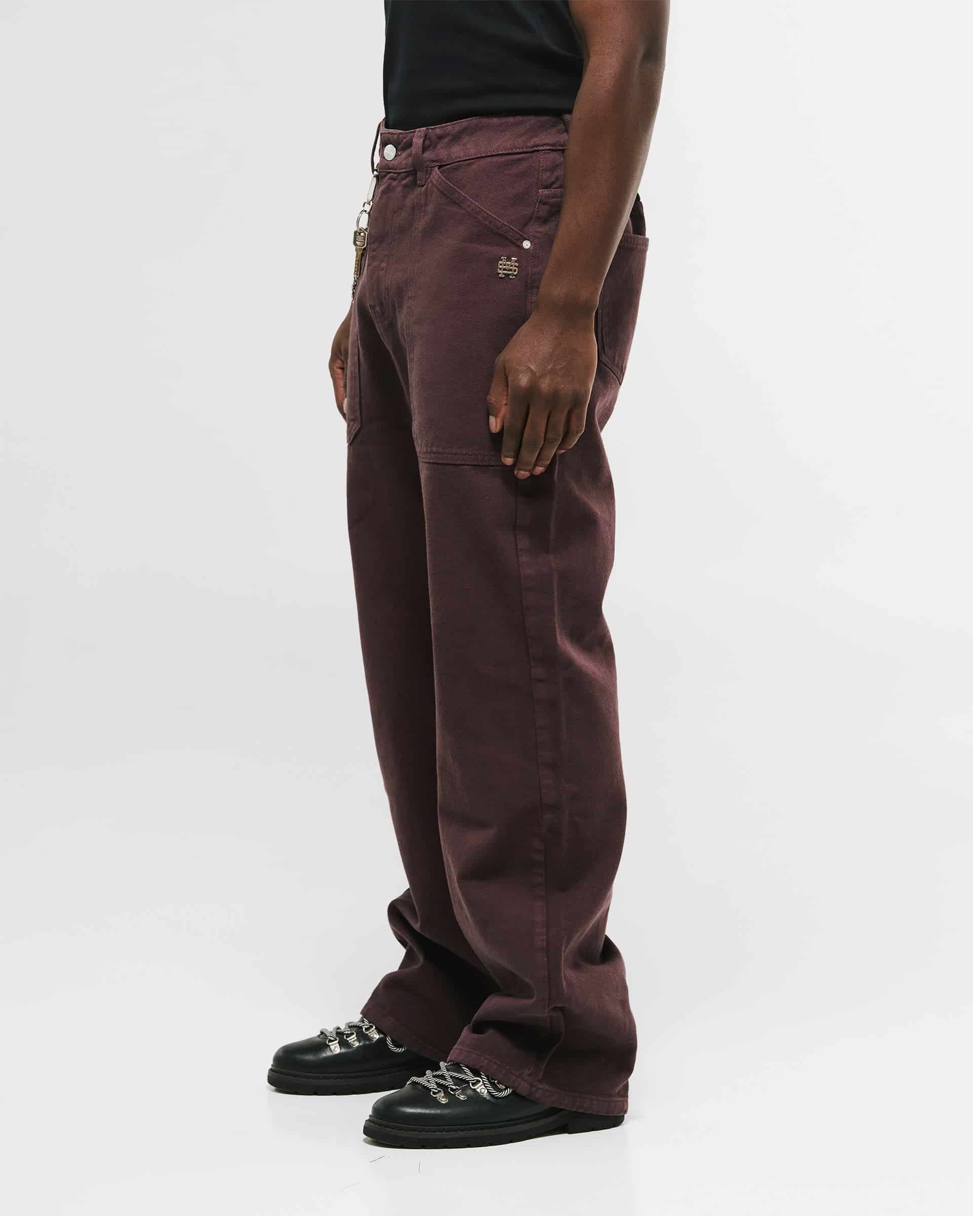 Pocket Straight Pants – Burgundy - miniatura 5