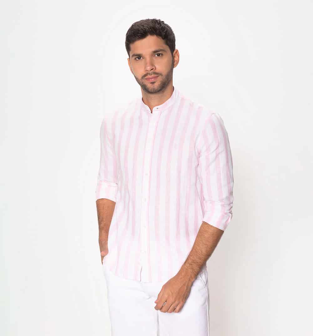 Camisa cuello nerú manga larga para homb - miniatura 1