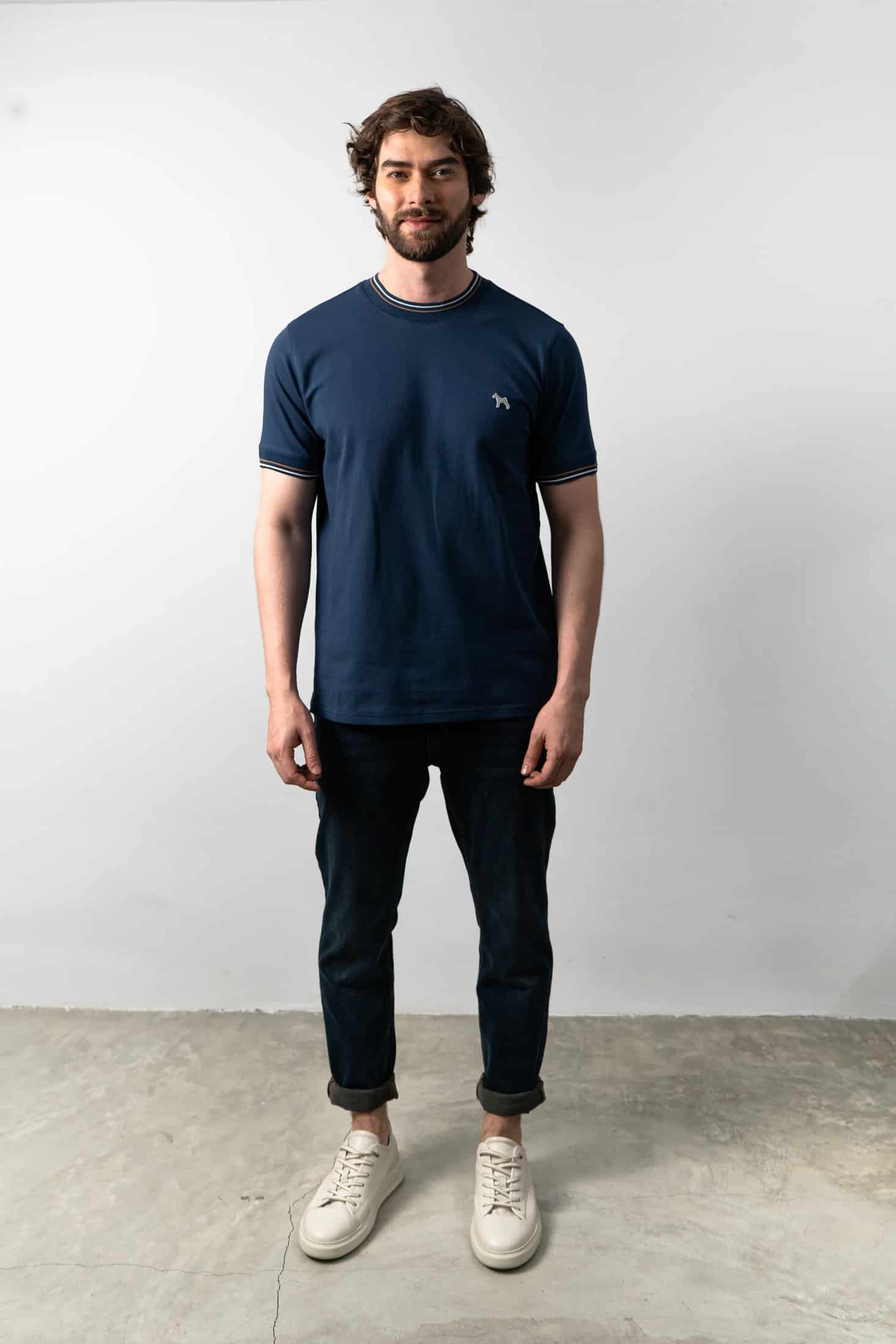 Camiseta Fashion Gris Azuloso/Barbaki - miniatura 1
