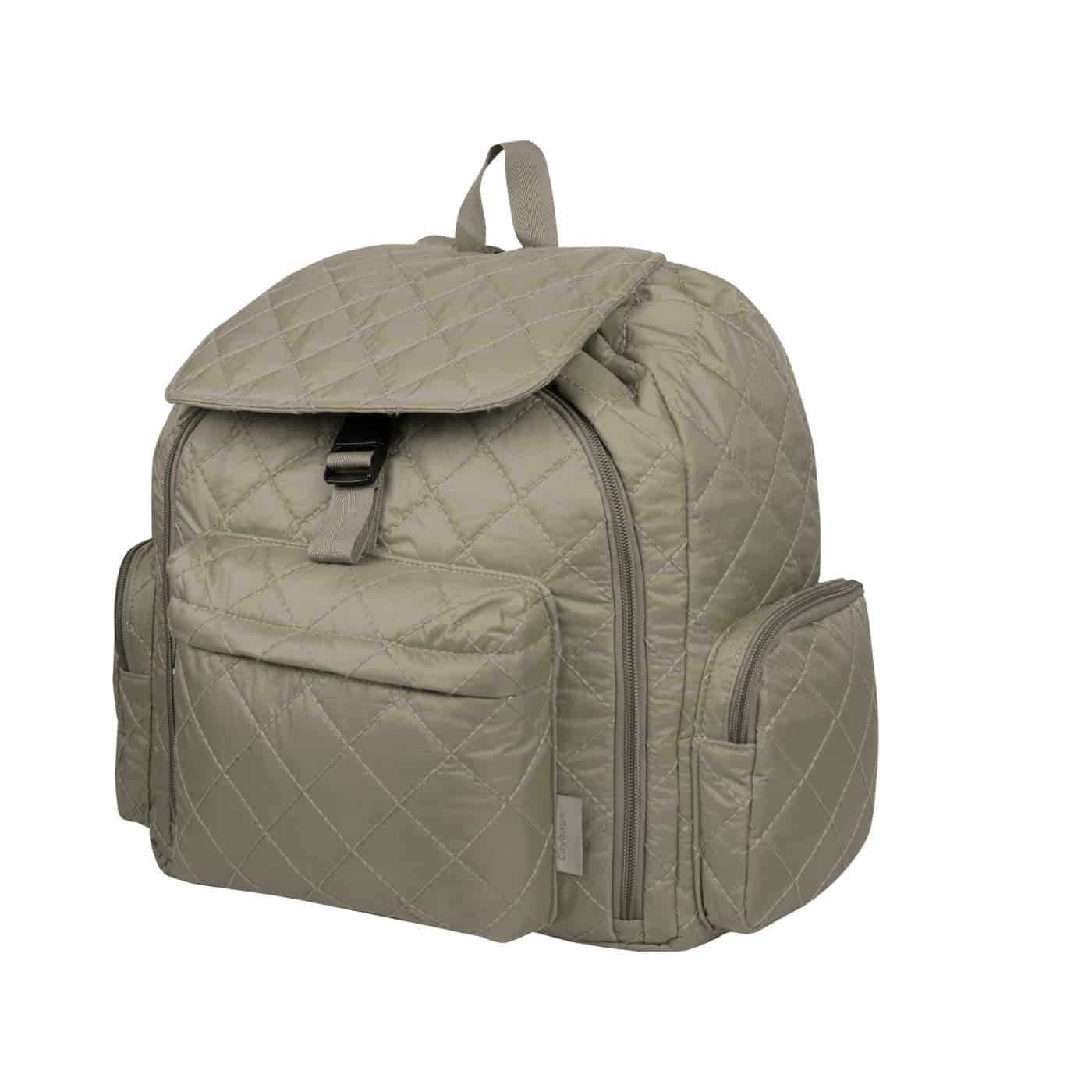 Morral Mochilero Pequeno Puffer Beige - miniatura 1