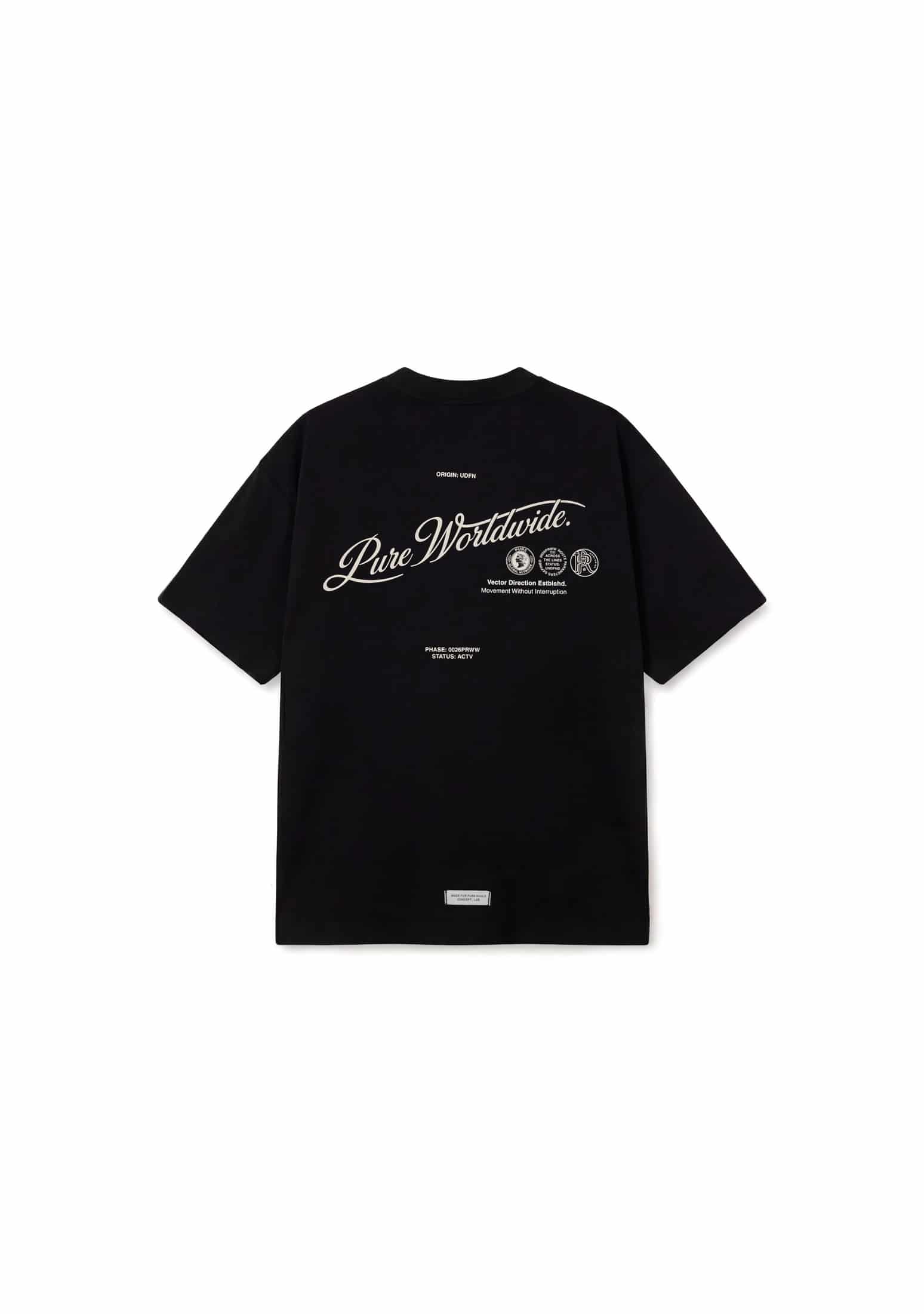 Across The Lines Black Pure Worldwide T-Shirt - miniatura 1