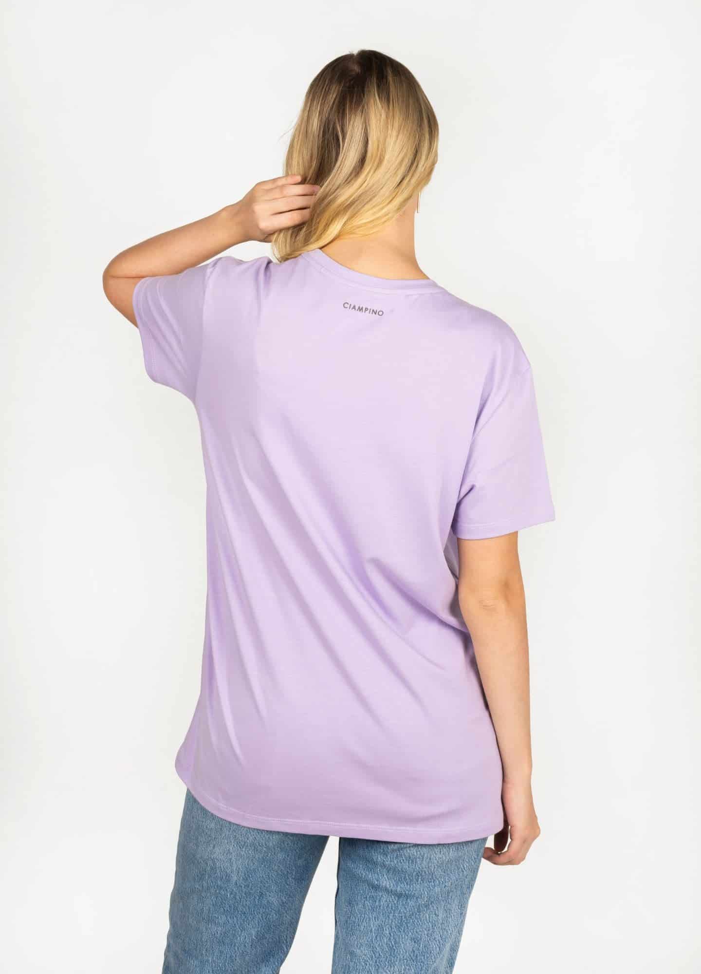 Basic Perezoso Camiseta Regular – Lila - miniatura 2