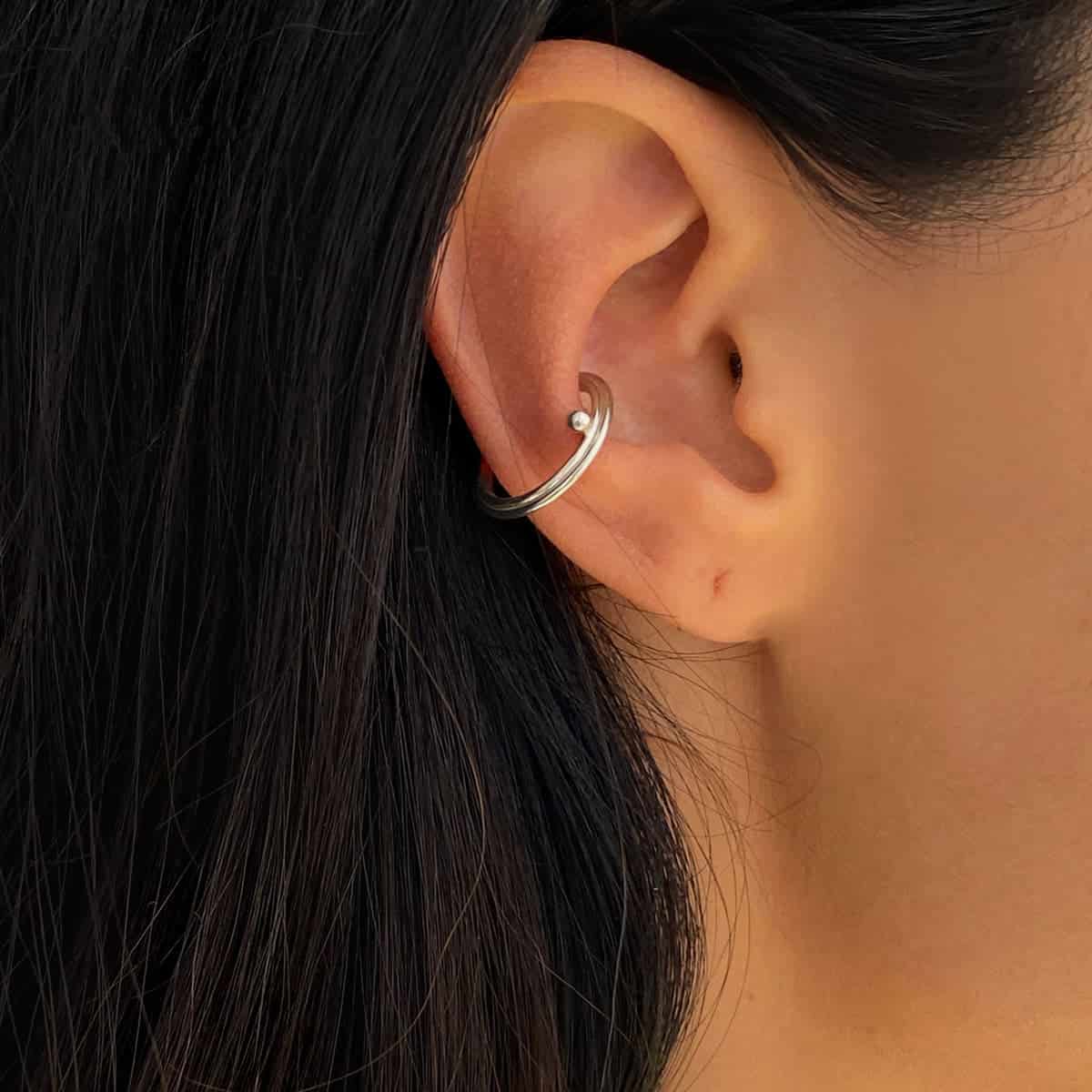 EAR CUFF LAMELL PLATA - miniatura 4