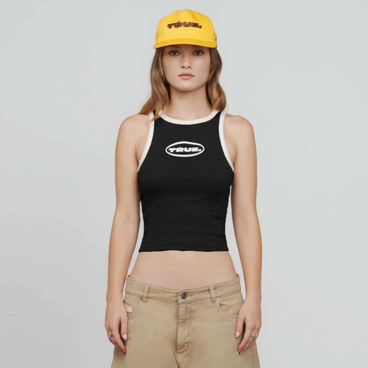 Textured Tank Top - Black - miniatura 2