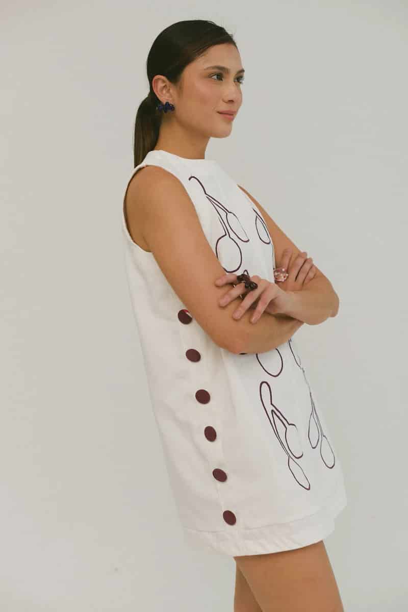 Vestido Anfitriona Cherries Crudo - miniatura 2