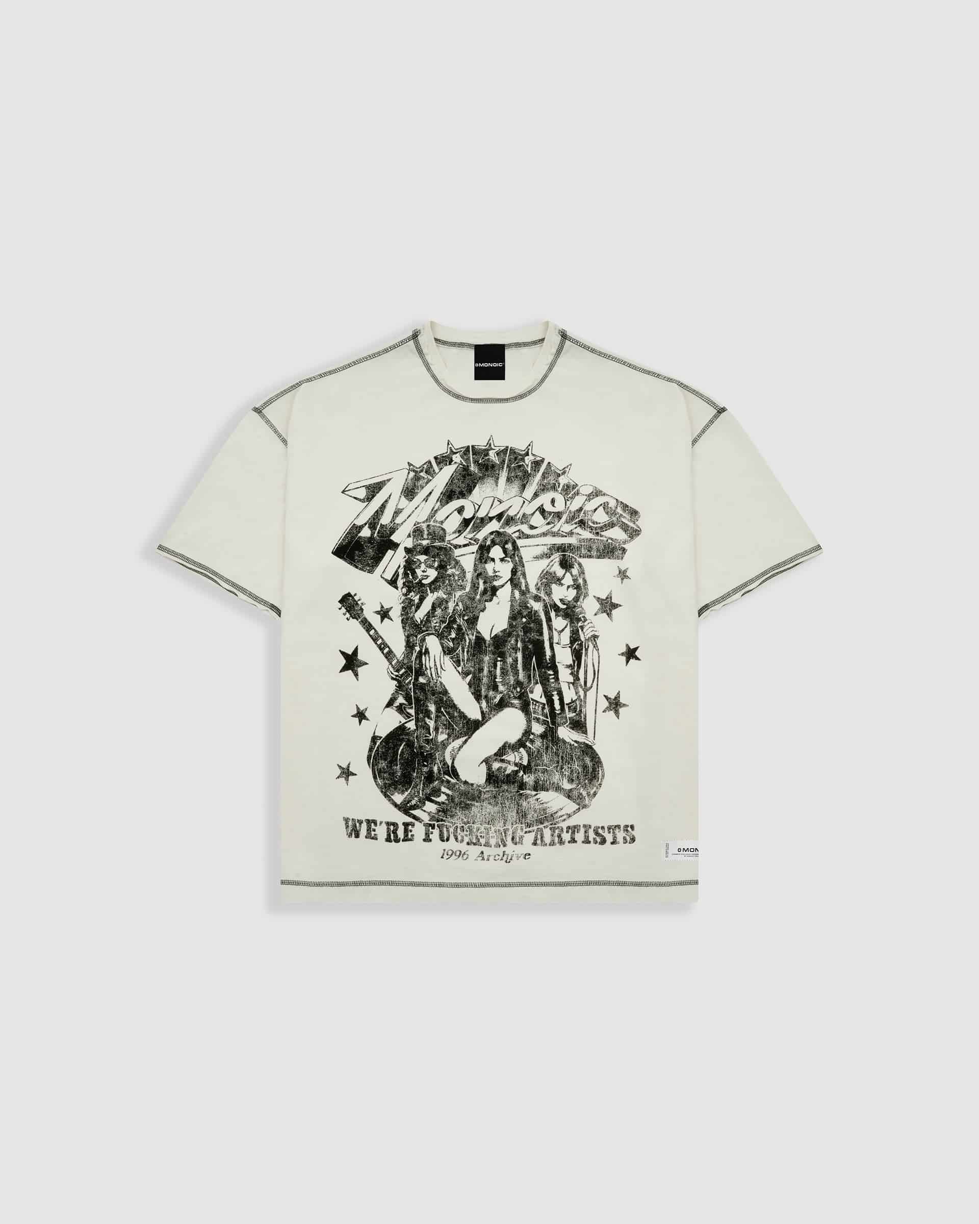 Camiseta Boxy Fit We're Fucking Artists – Off White - miniatura 1