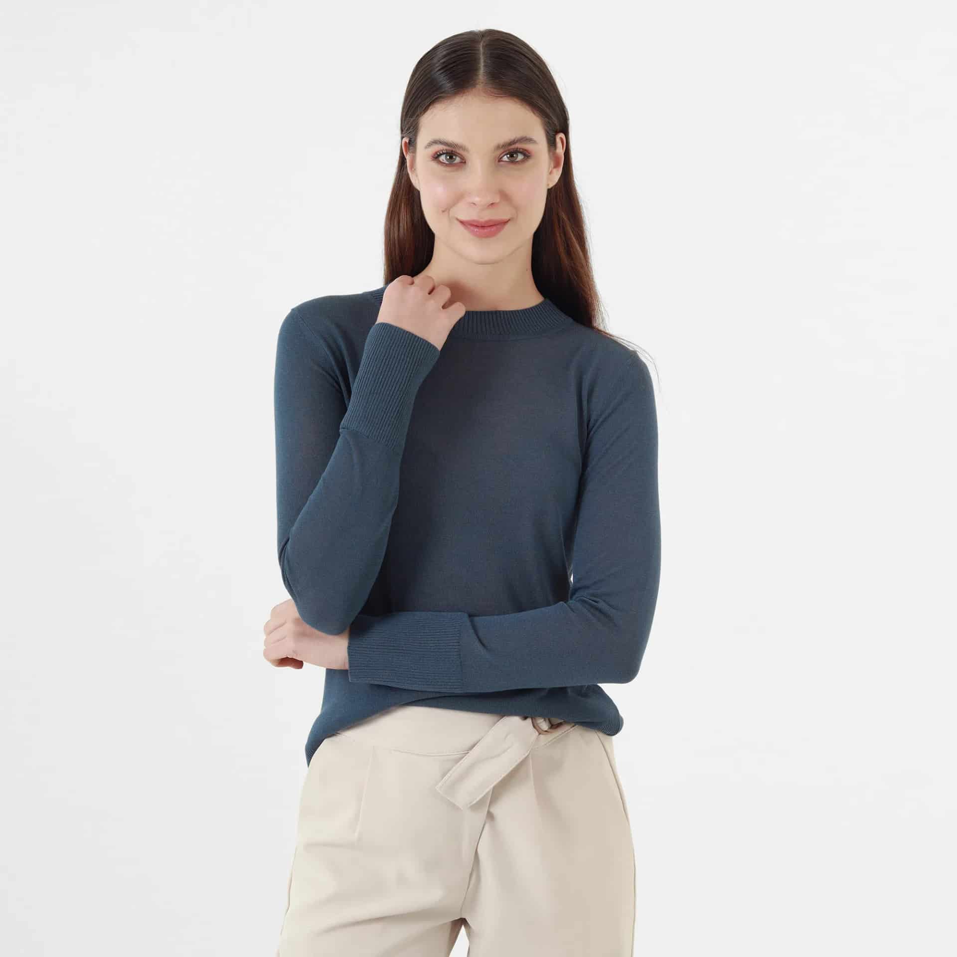 Sweater Cuello Alto Manga Larga - miniatura 14
