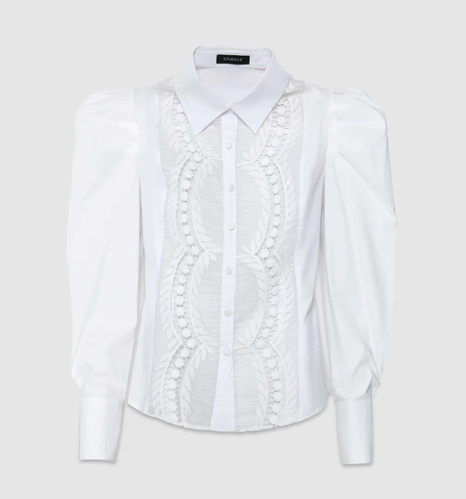Camisa manga larga con encaje frontal - miniatura 5