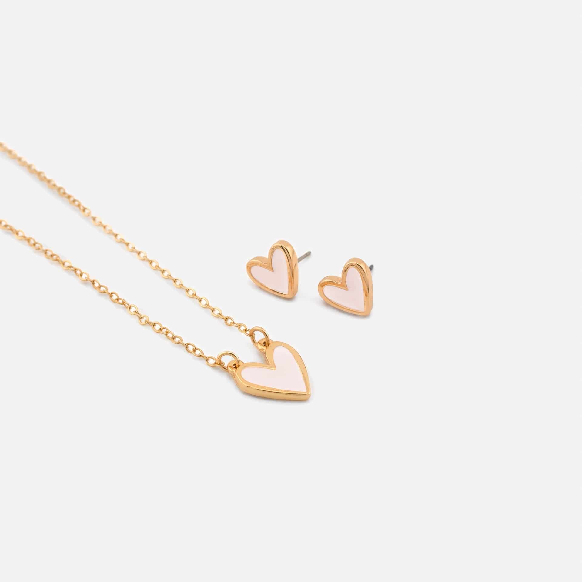 Set Collar + Aretes Corazón - miniatura 4