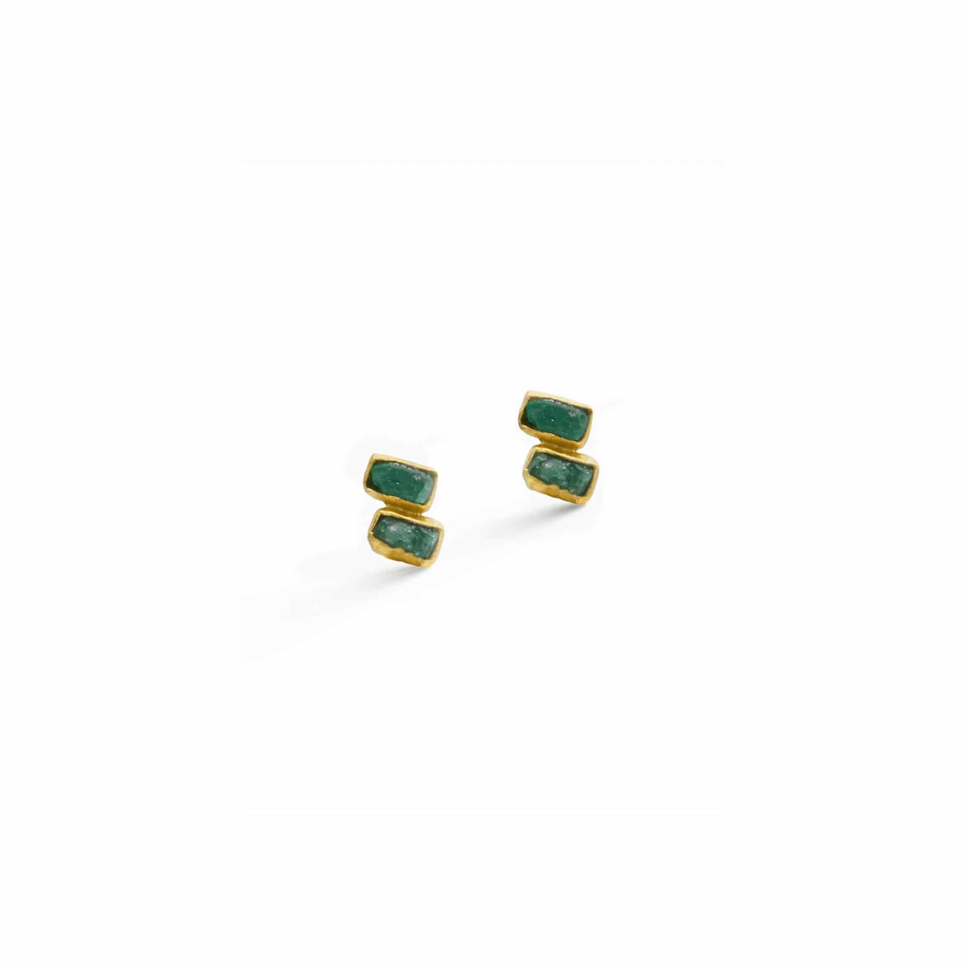 ARETES MAYA 2 PIEDRAS - miniatura 1