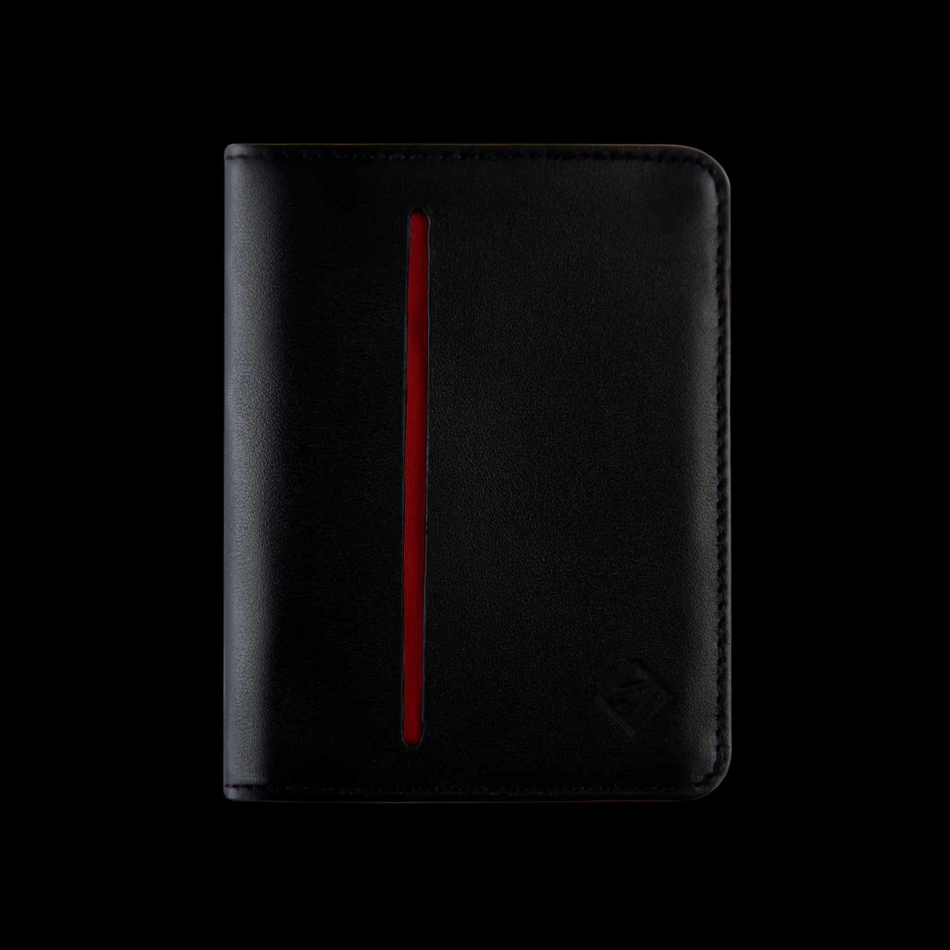 Billetera Compact con Clip (Negra-Roja) — Con Grabado de Iniciales - miniatura 1
